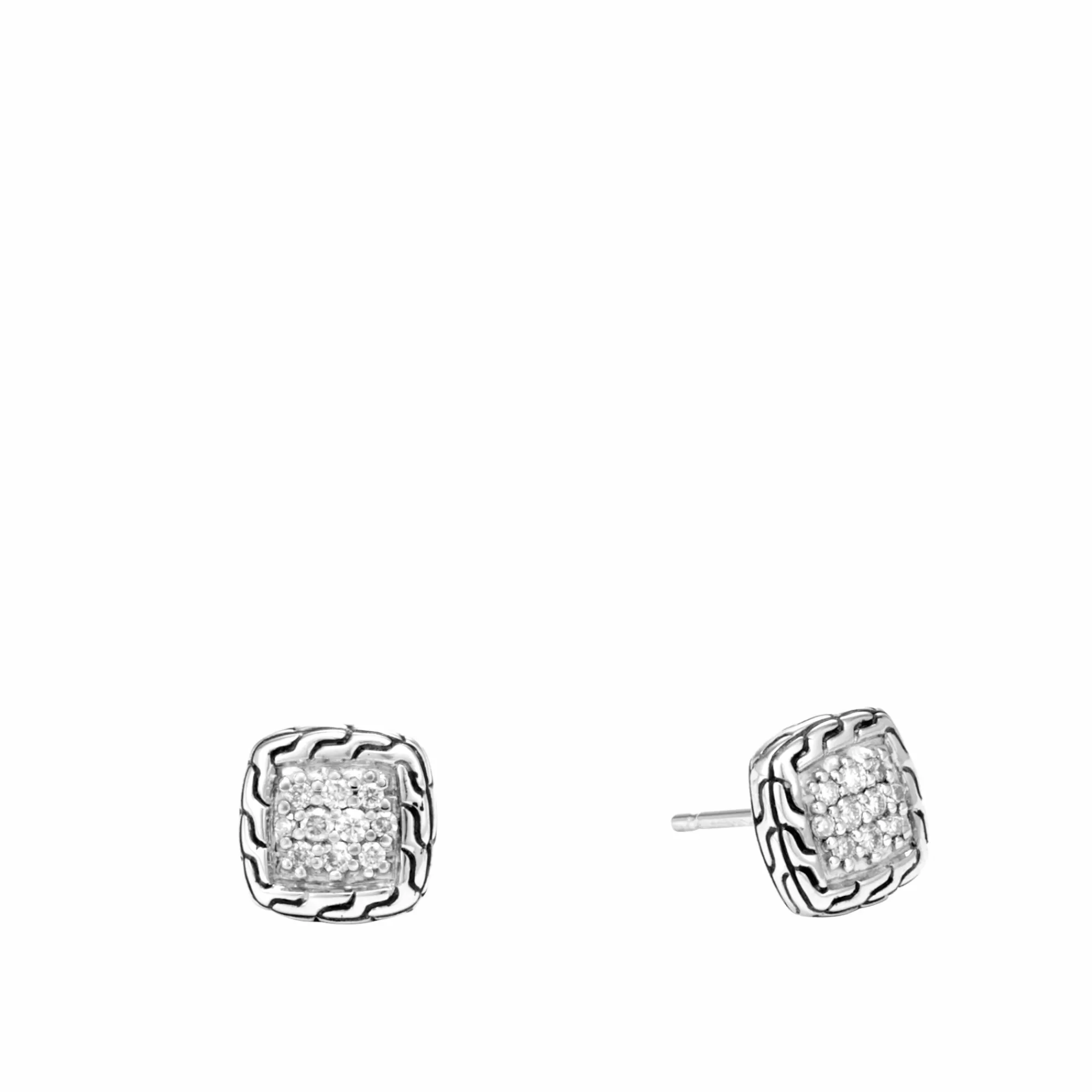 Studs^John Hardy Carved Chain Stud Earring, Sterling Silver