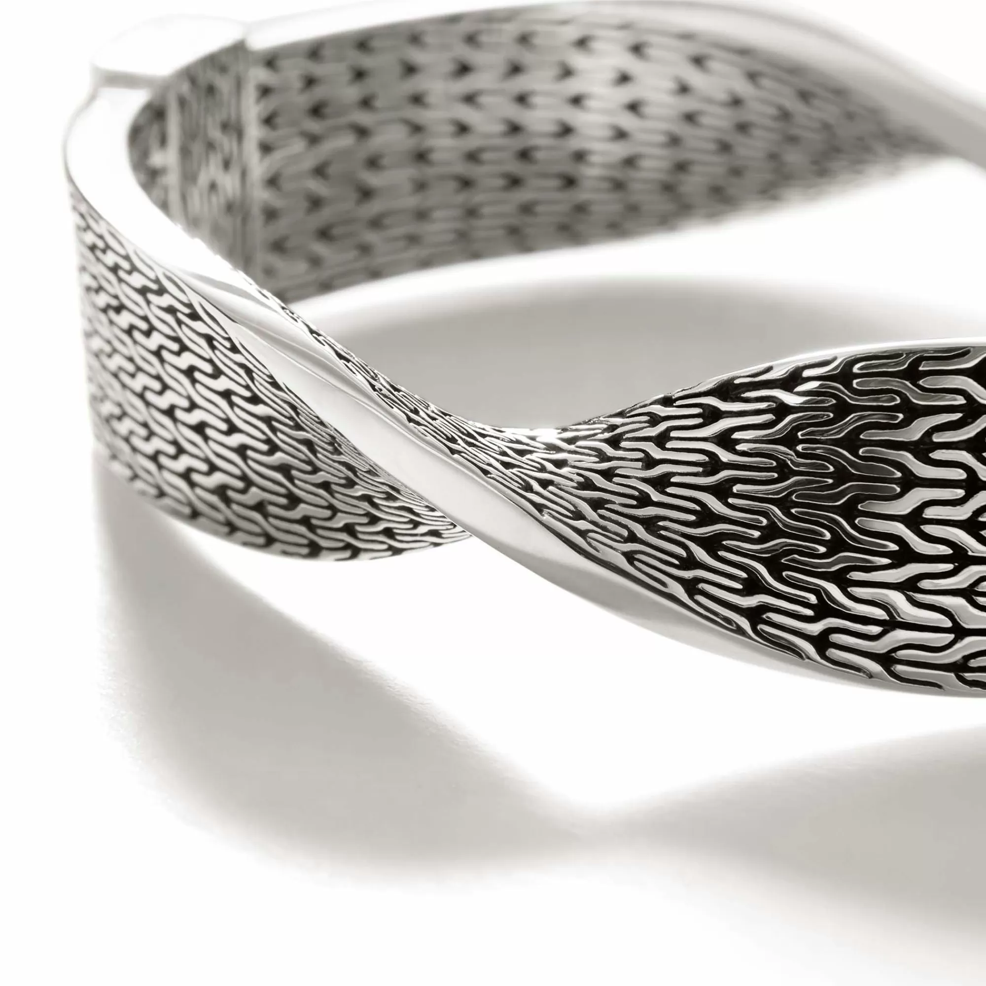 Bangles & Cuffs^John Hardy Carved Chain Twisted Bangle, Sterling Silver