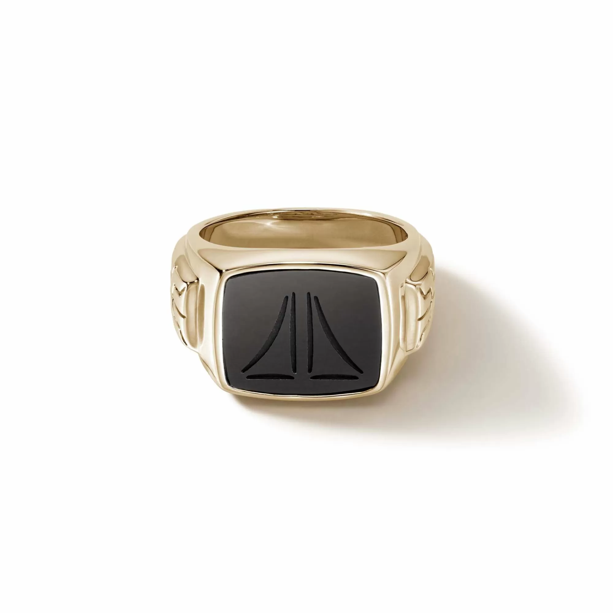 Signets^John Hardy Carved Signet Ring, Gold, Gemstone