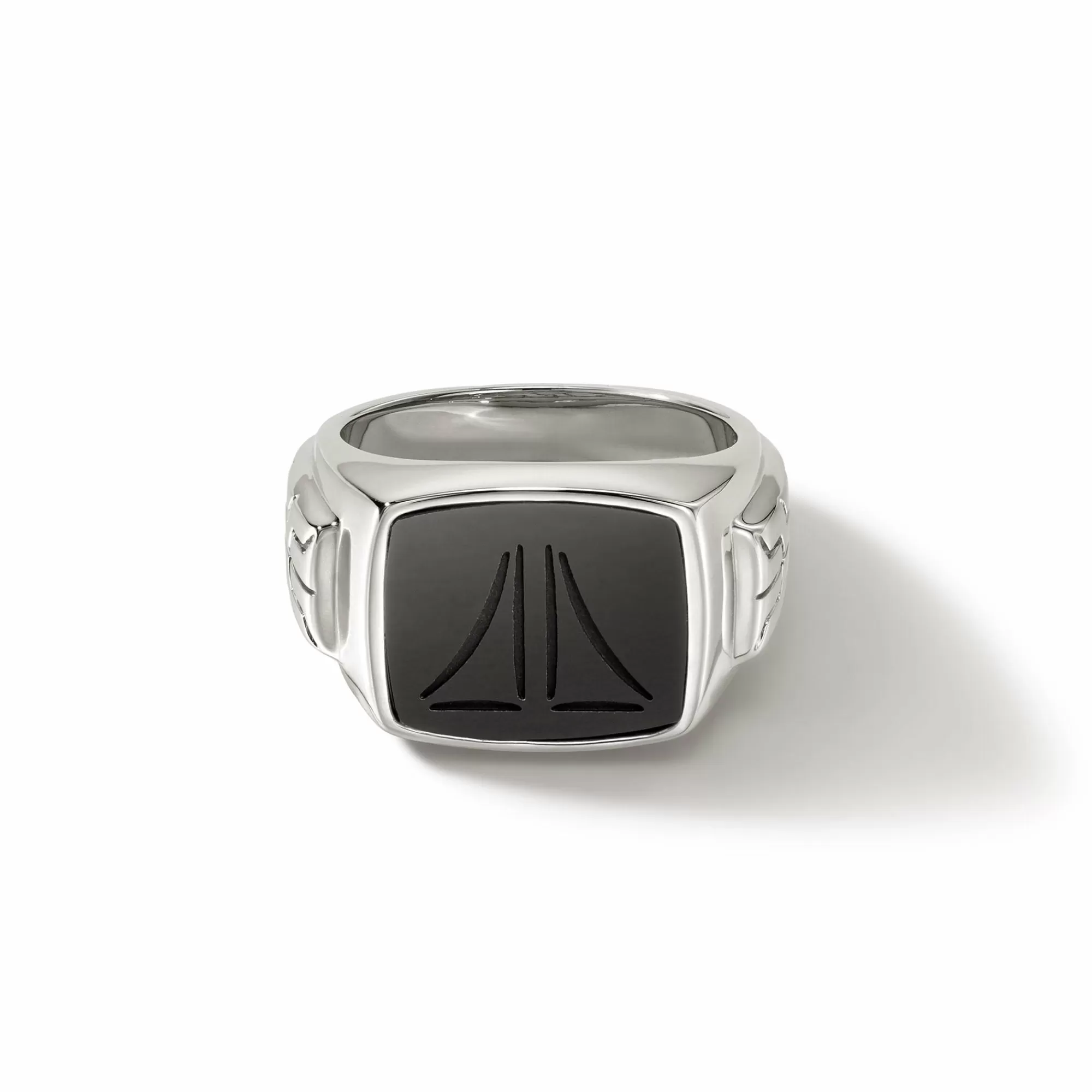 Signets^John Hardy Carved Signet Ring, Sterling Silver, Gemstone