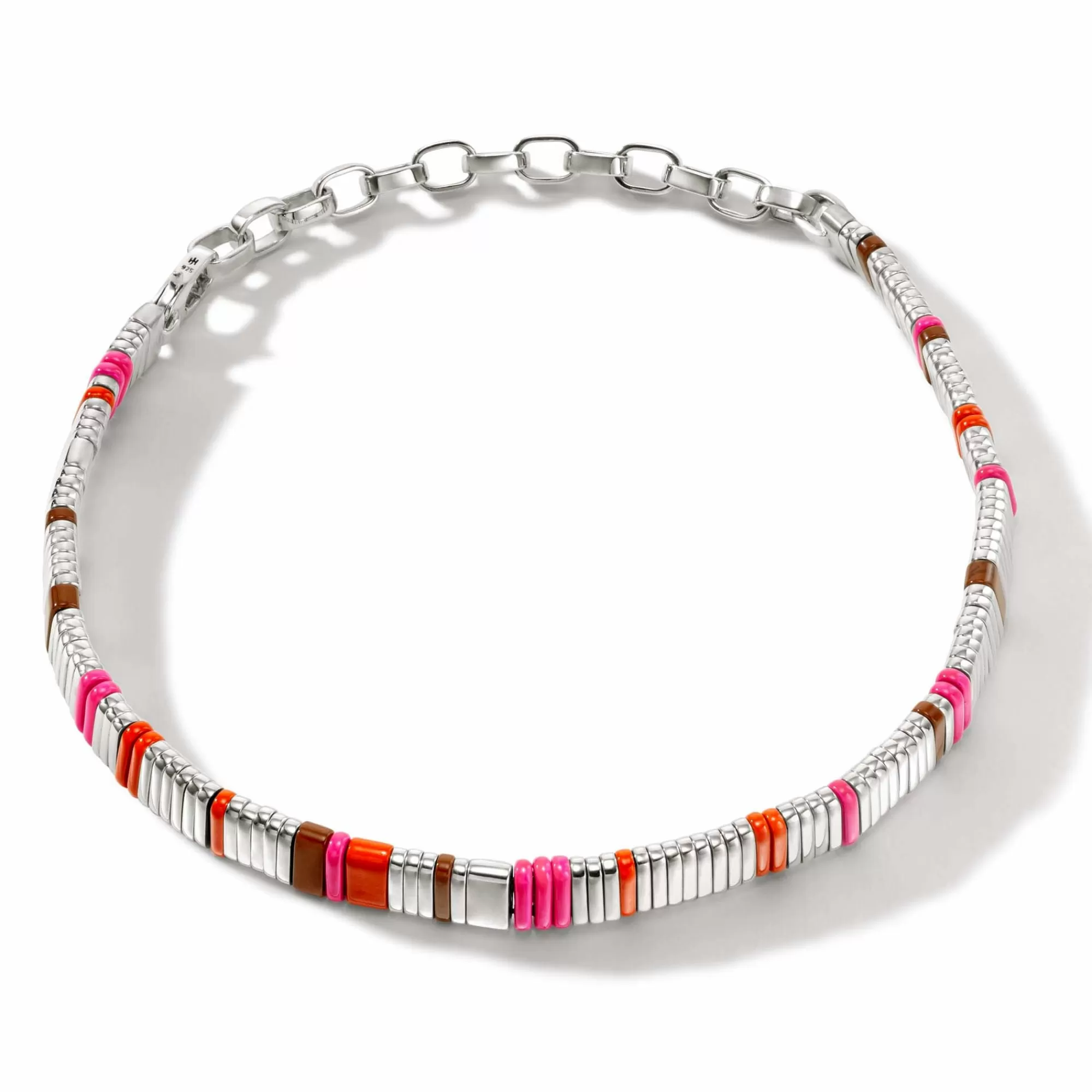 Beads^John Hardy Colorblock Choker, Silver, Gemstones