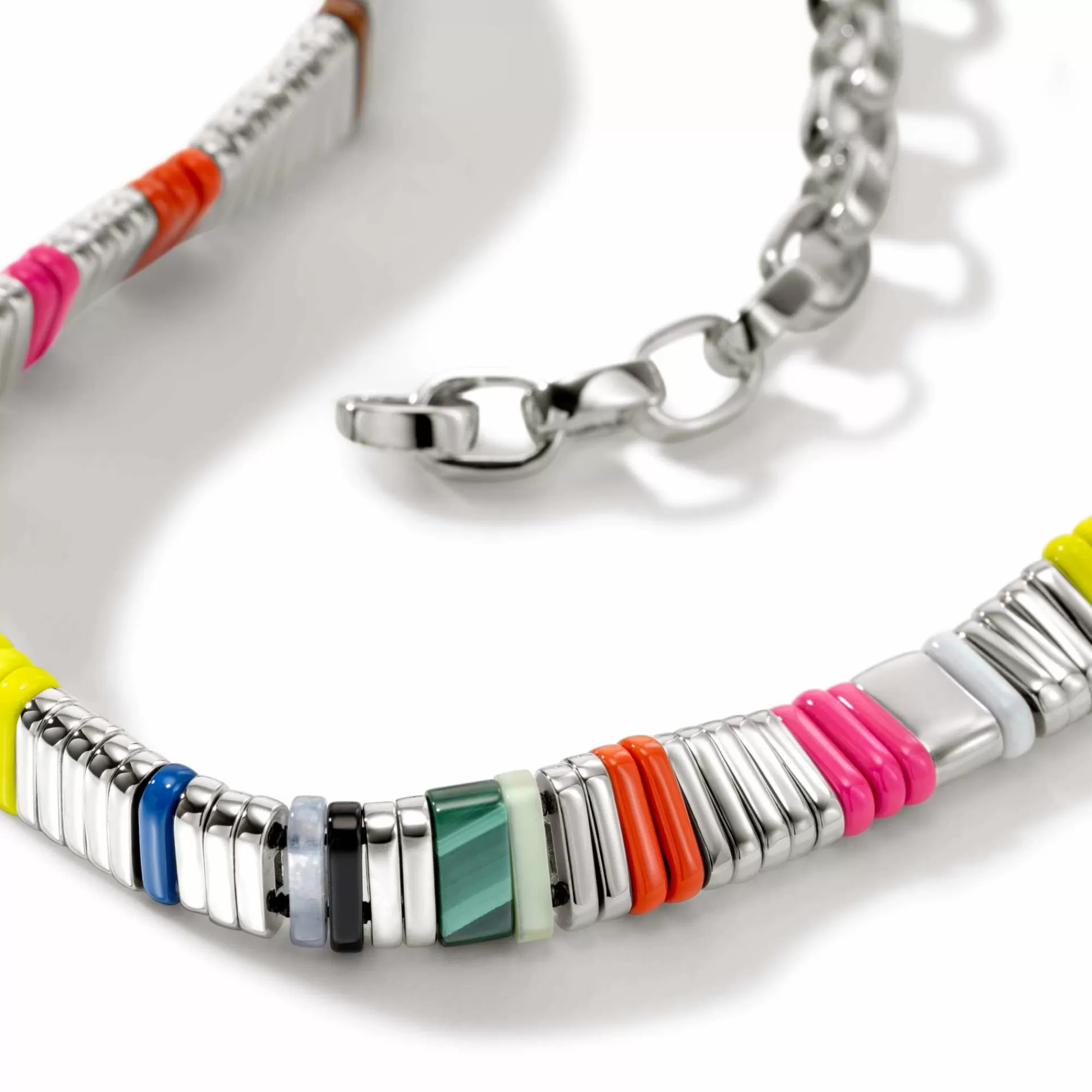 Beads^John Hardy Colorblock Choker, Silver, Gemstones