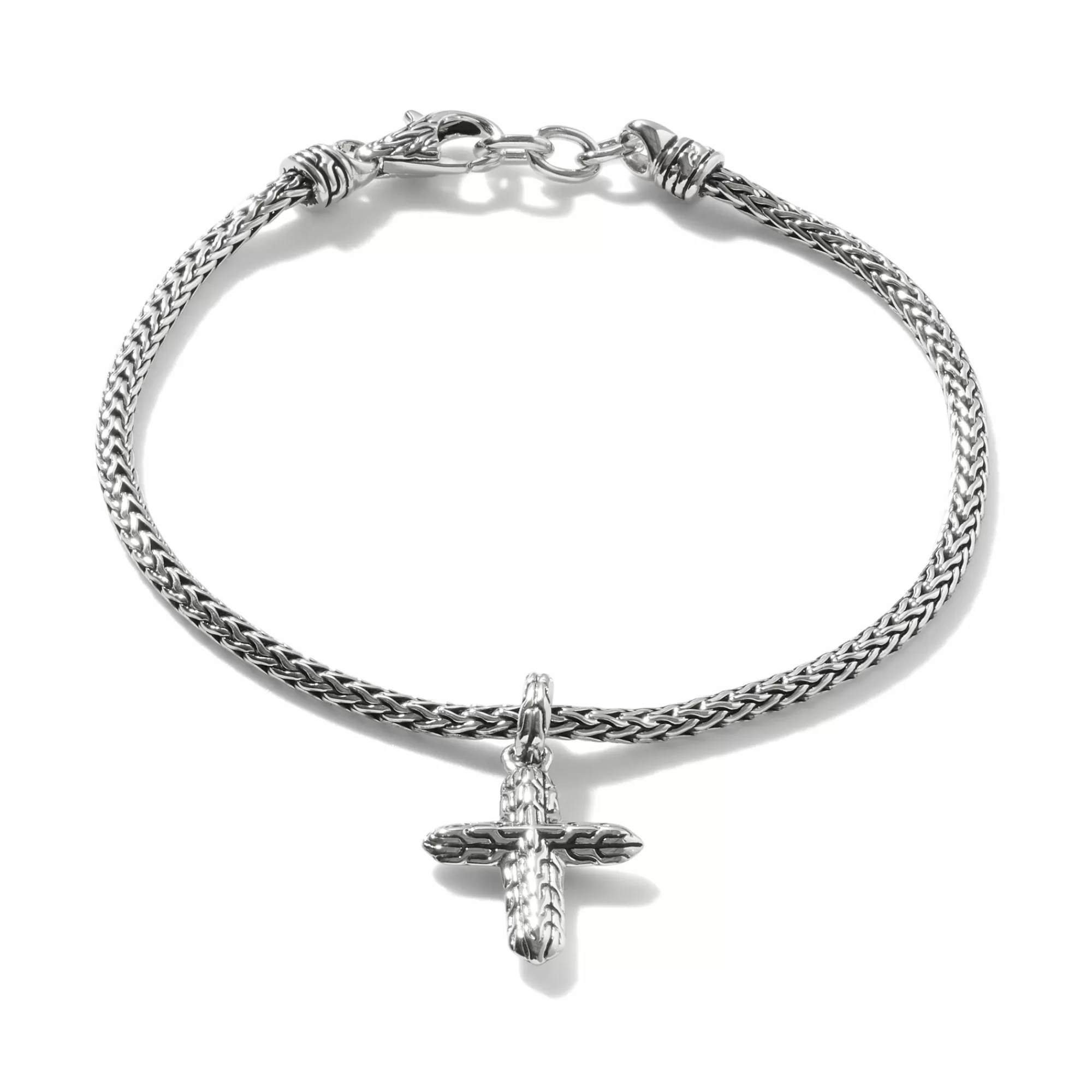 Chains^John Hardy Cross Charm Bracelet, Sterling Silver