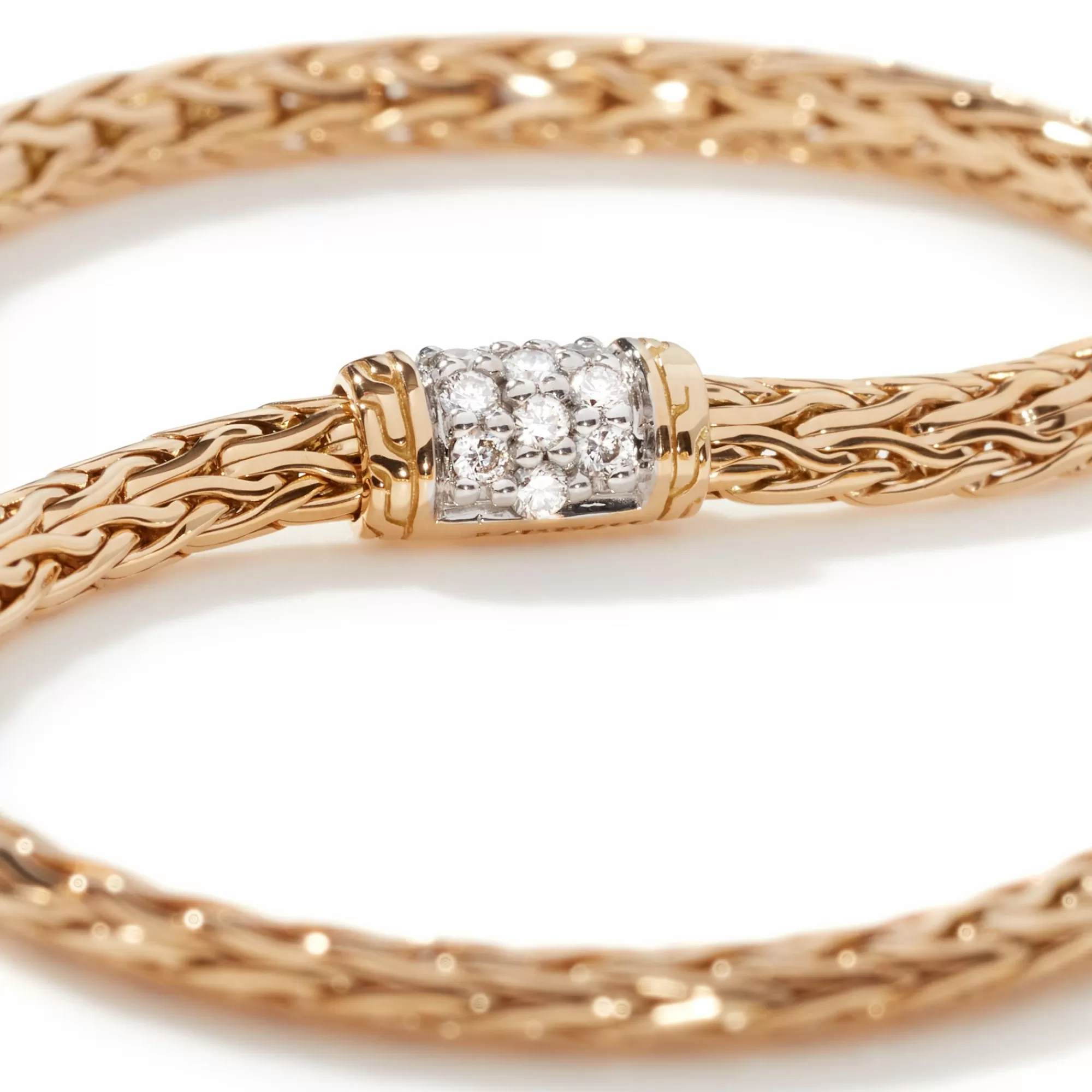 Chains^John Hardy Icon Bracelet, Gold, Diamonds, 3.5Mm