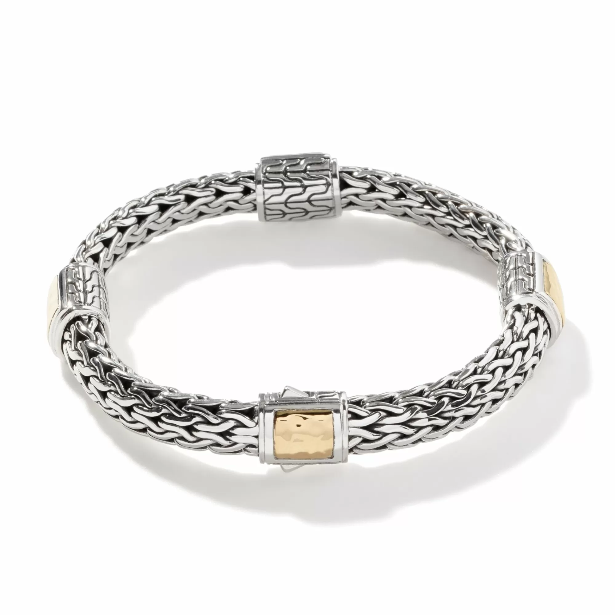 Chains^John Hardy Icon Bracelet, Sterling Silver, Gold, 7.5Mm