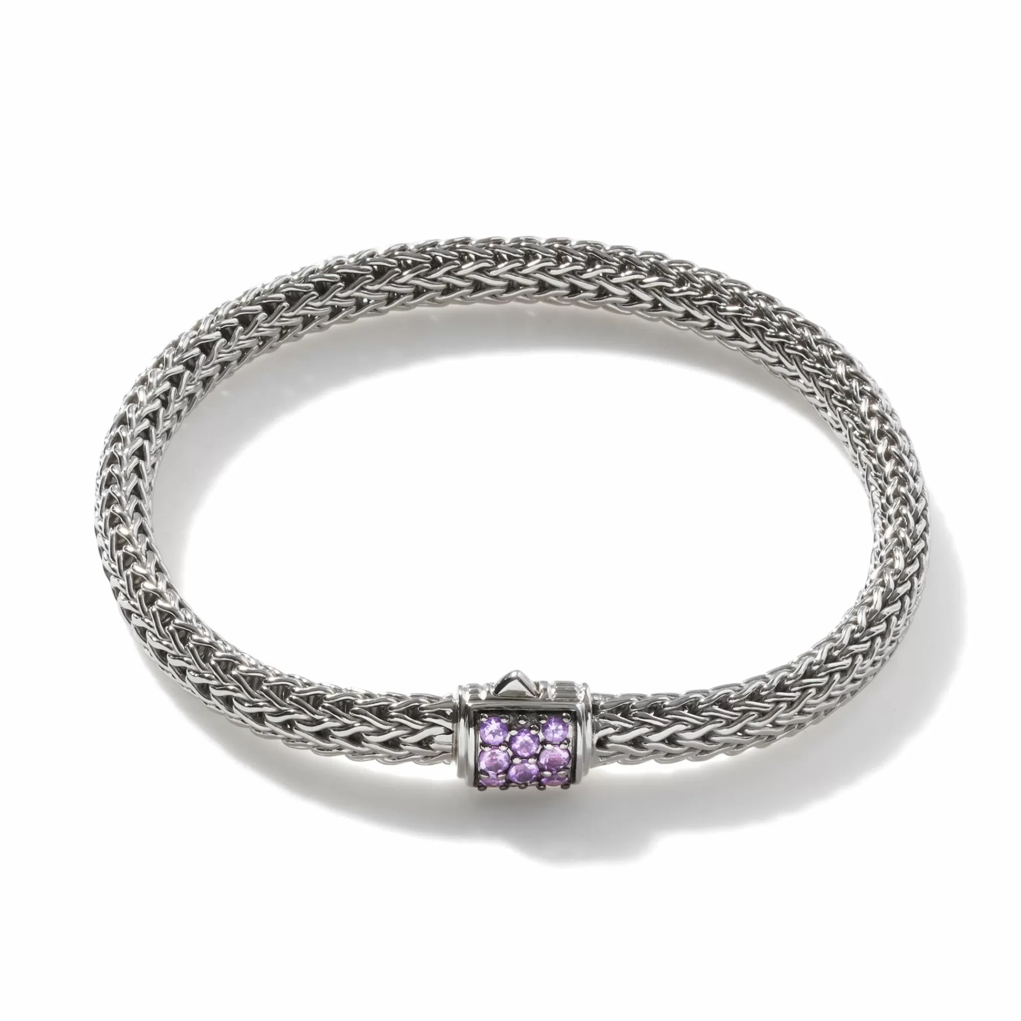 Chains^John Hardy Icon Bracelet, Sterling Silver, Pave, 5Mm