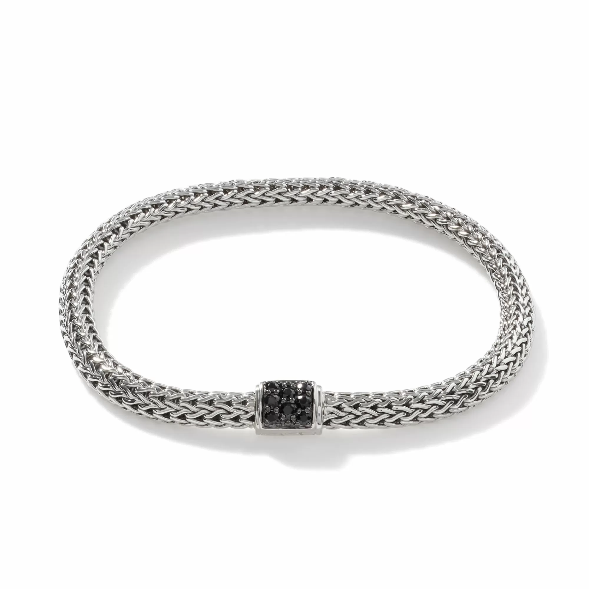 Chains^John Hardy Icon Bracelet, Sterling Silver, Pave, 5Mm