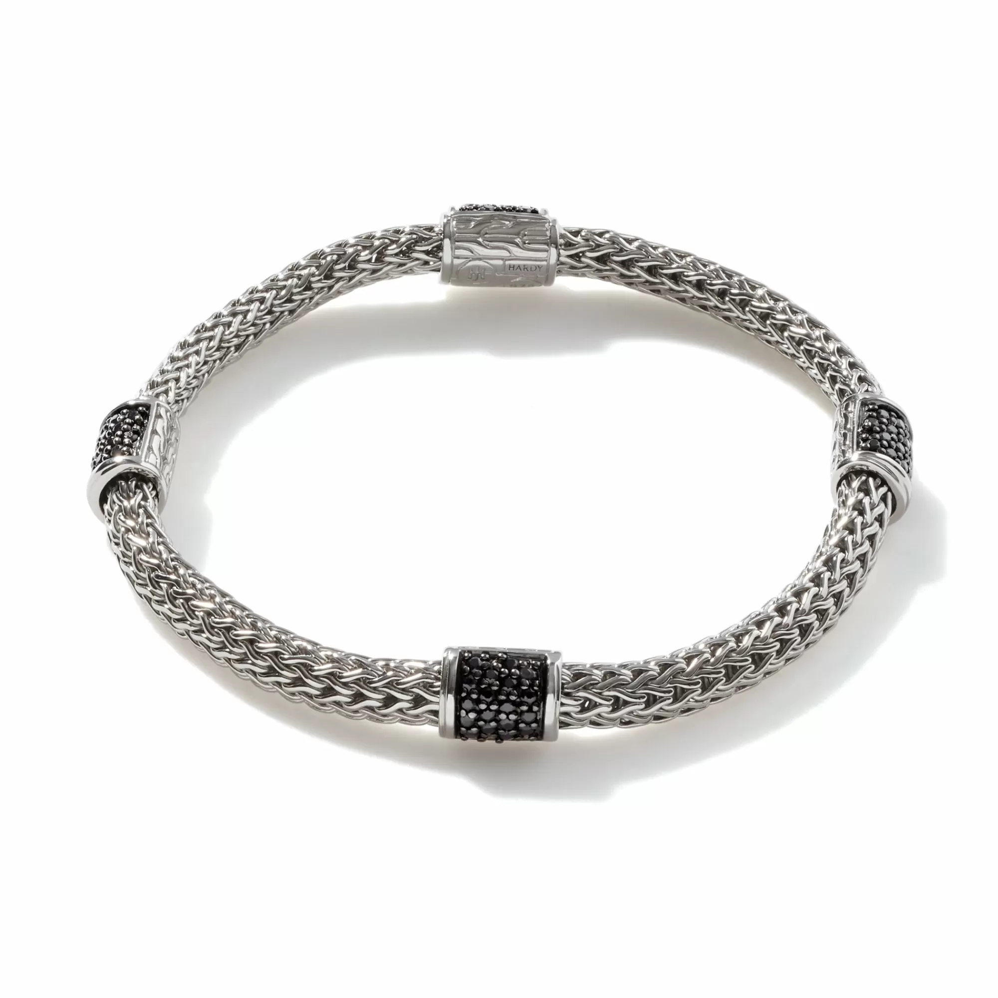 Chains^John Hardy Icon Bracelet, Sterling Silver, Pave, 5Mm