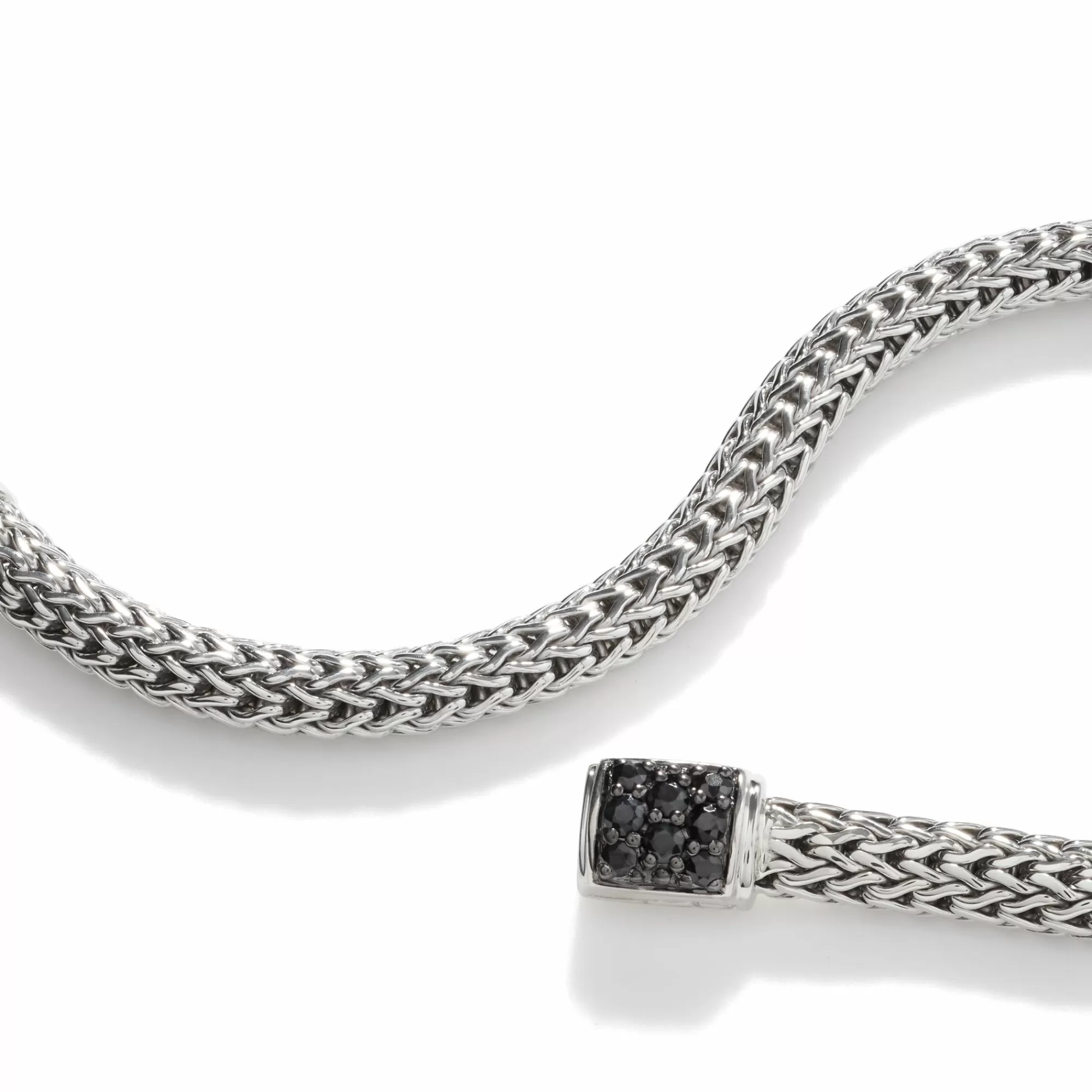 Chains^John Hardy Icon Bracelet, Sterling Silver, Pave, 5Mm