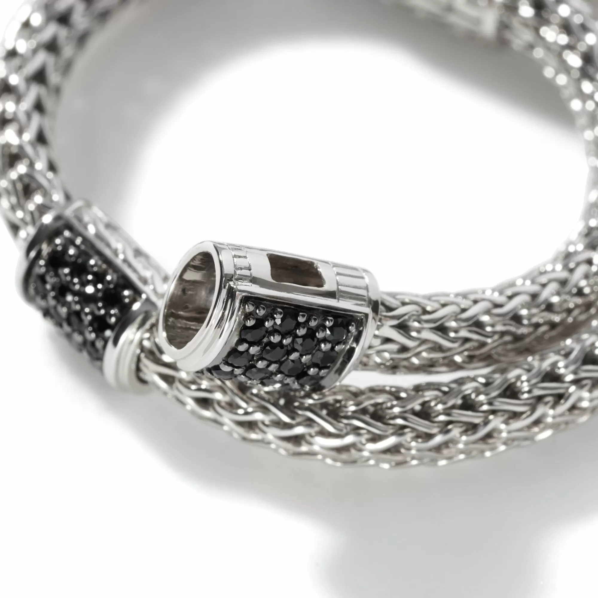 Chains^John Hardy Icon Bracelet, Sterling Silver, Pave, 5Mm