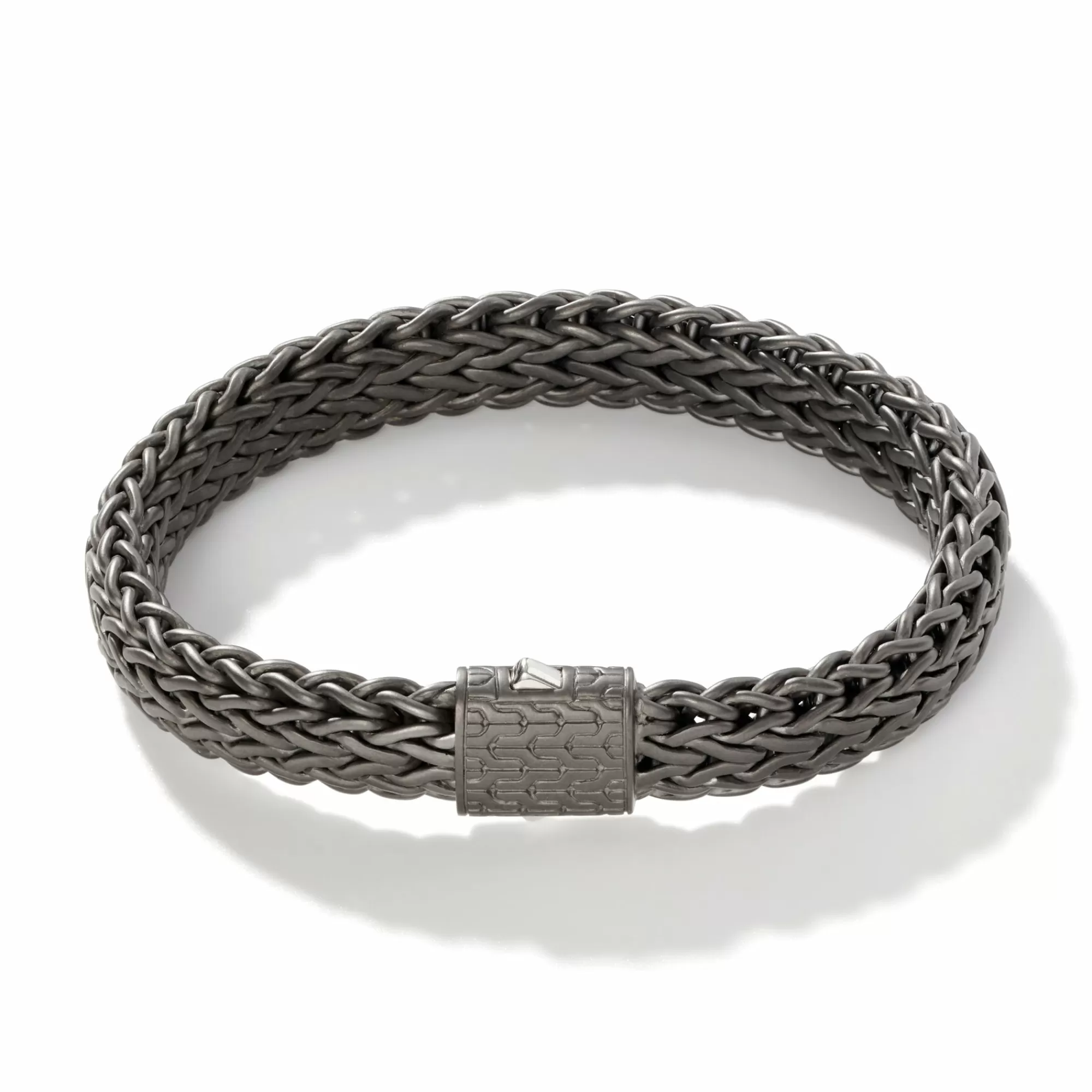 Chains^John Hardy Icon Flat Bracelet, Dark Silver, 11Mm