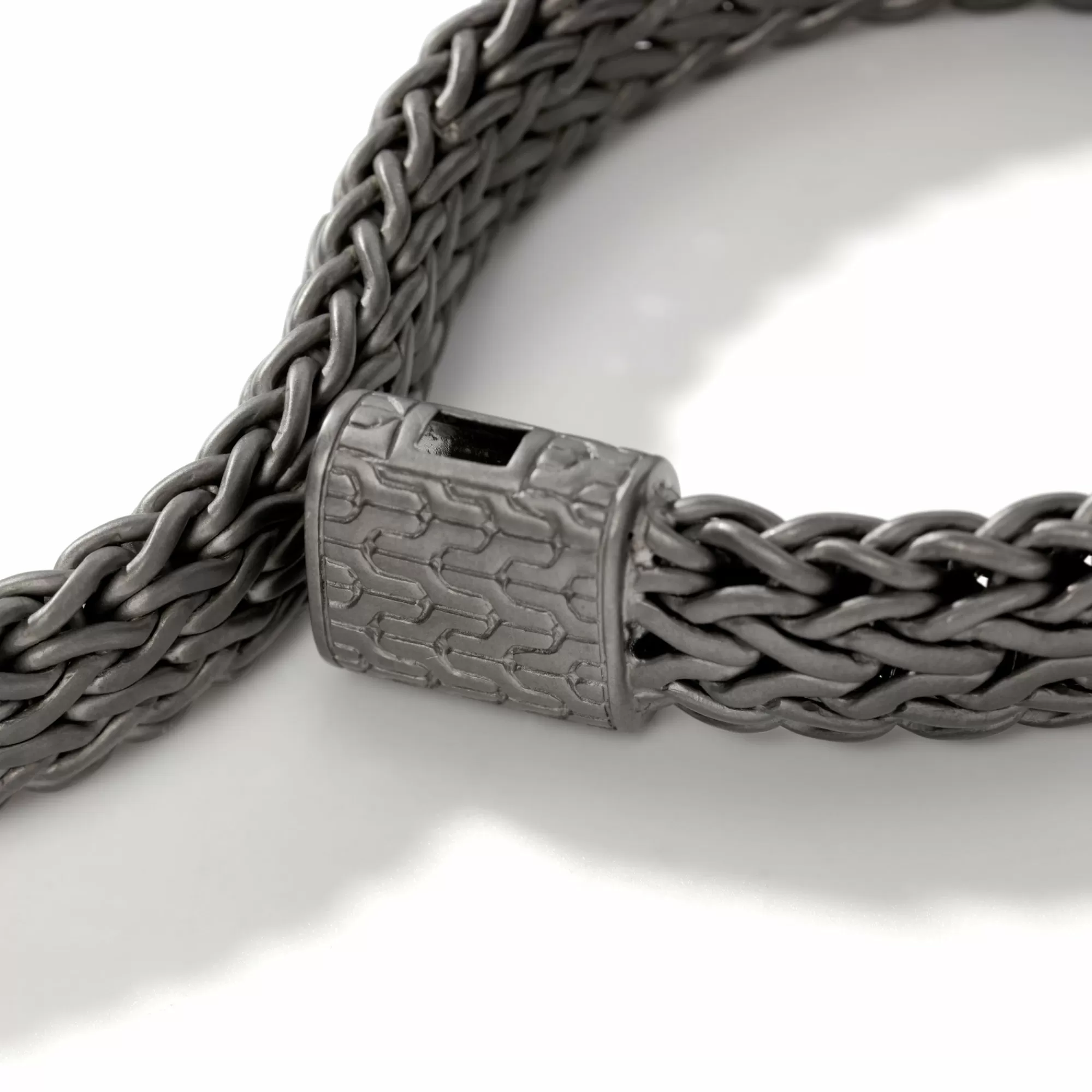 Chains^John Hardy Icon Flat Bracelet, Dark Silver, 11Mm