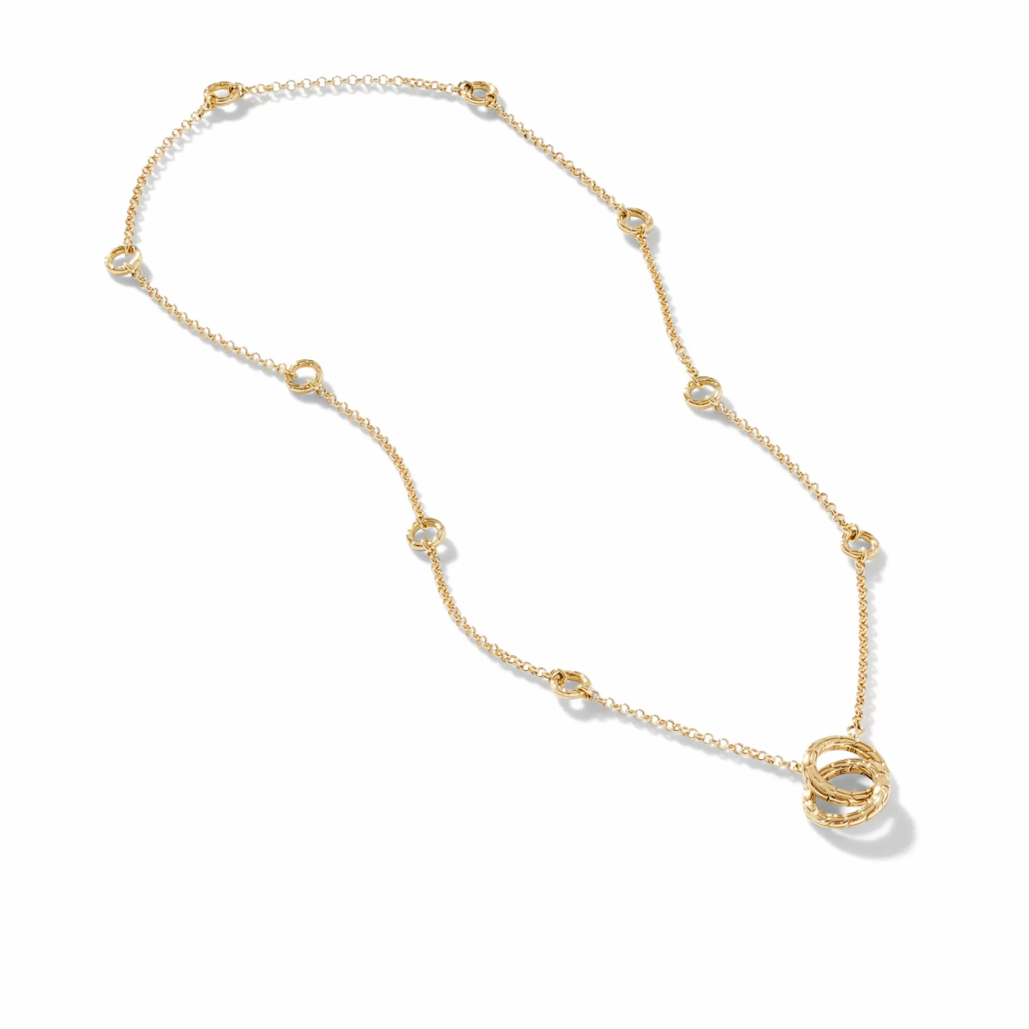 Layering^John Hardy Interlocking Keyring Necklace, Gold