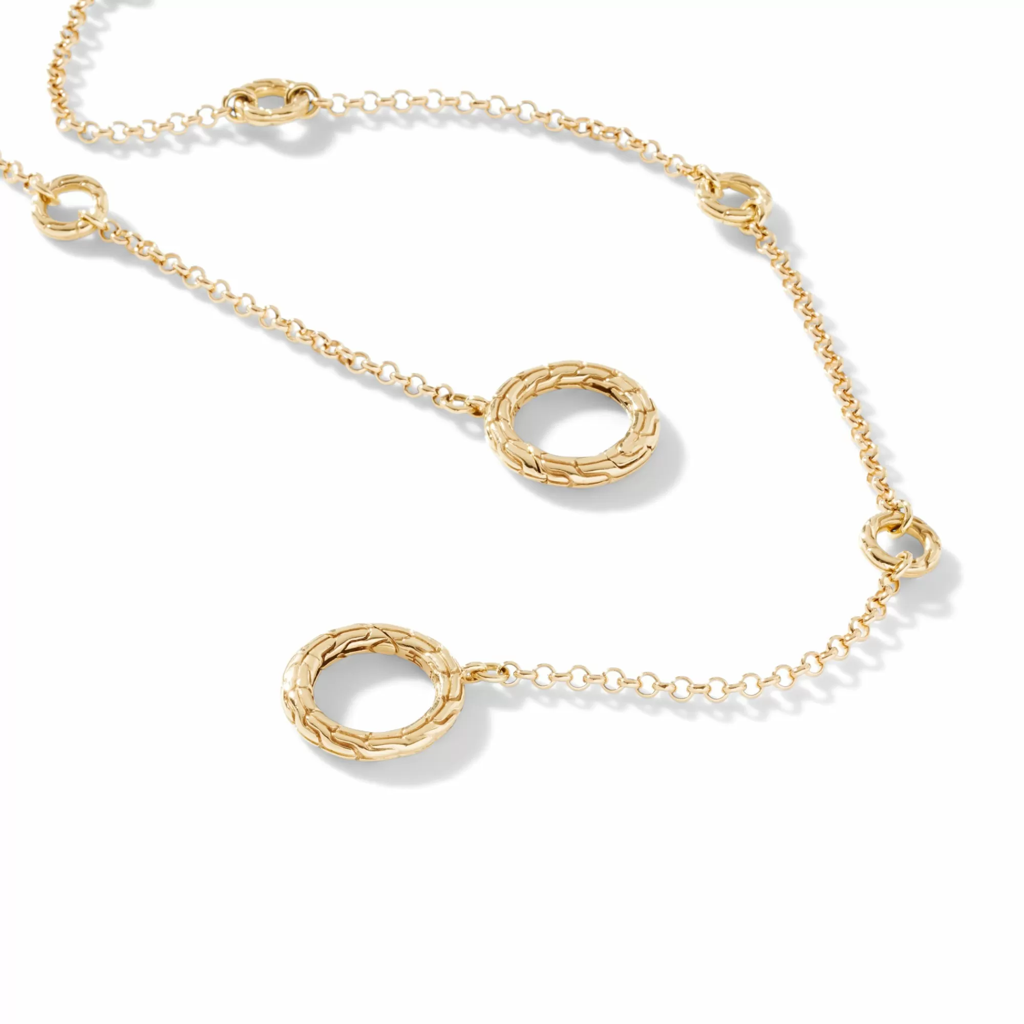 Layering^John Hardy Interlocking Keyring Necklace, Gold