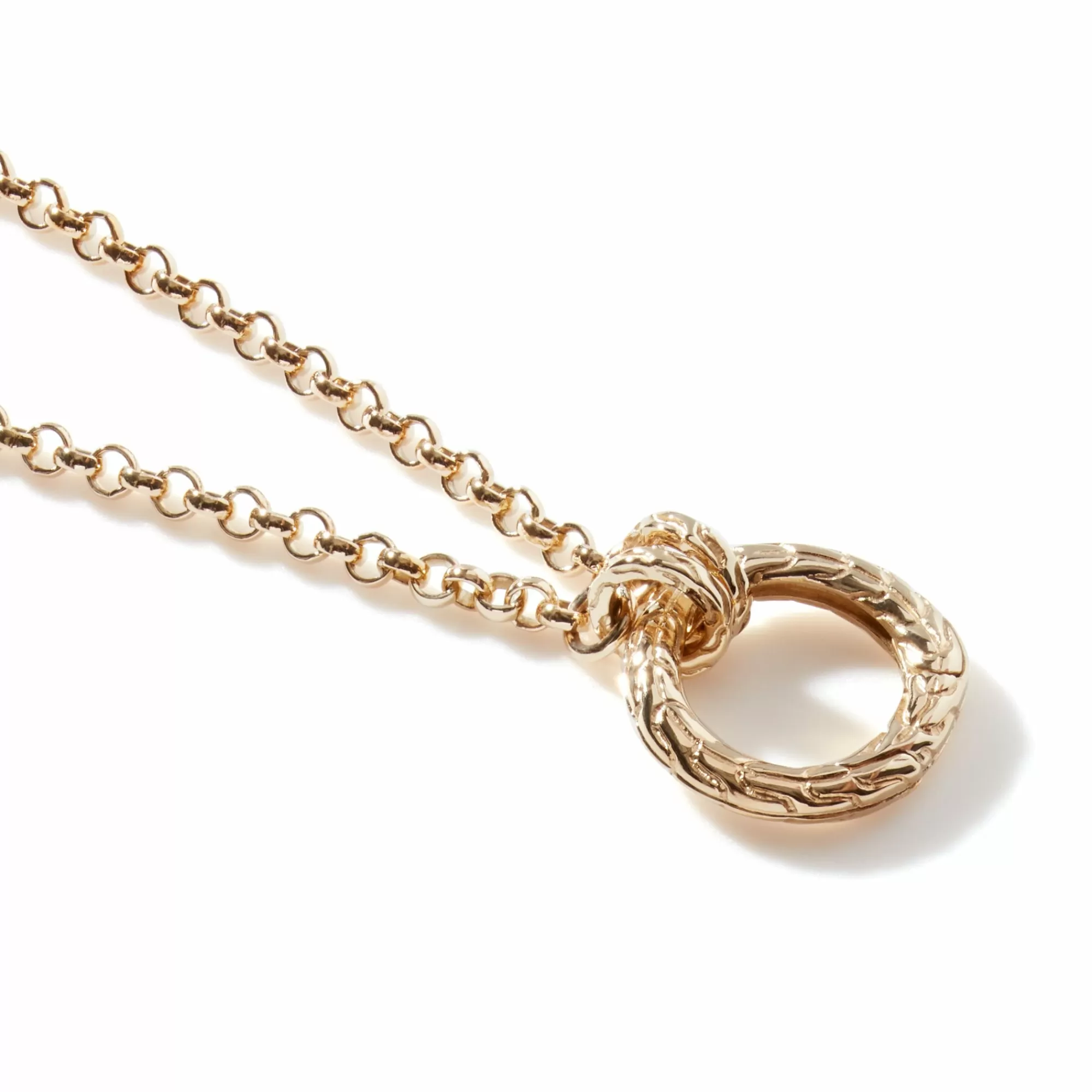 Layering^John Hardy Keyring Necklace, Gold, 2Mm