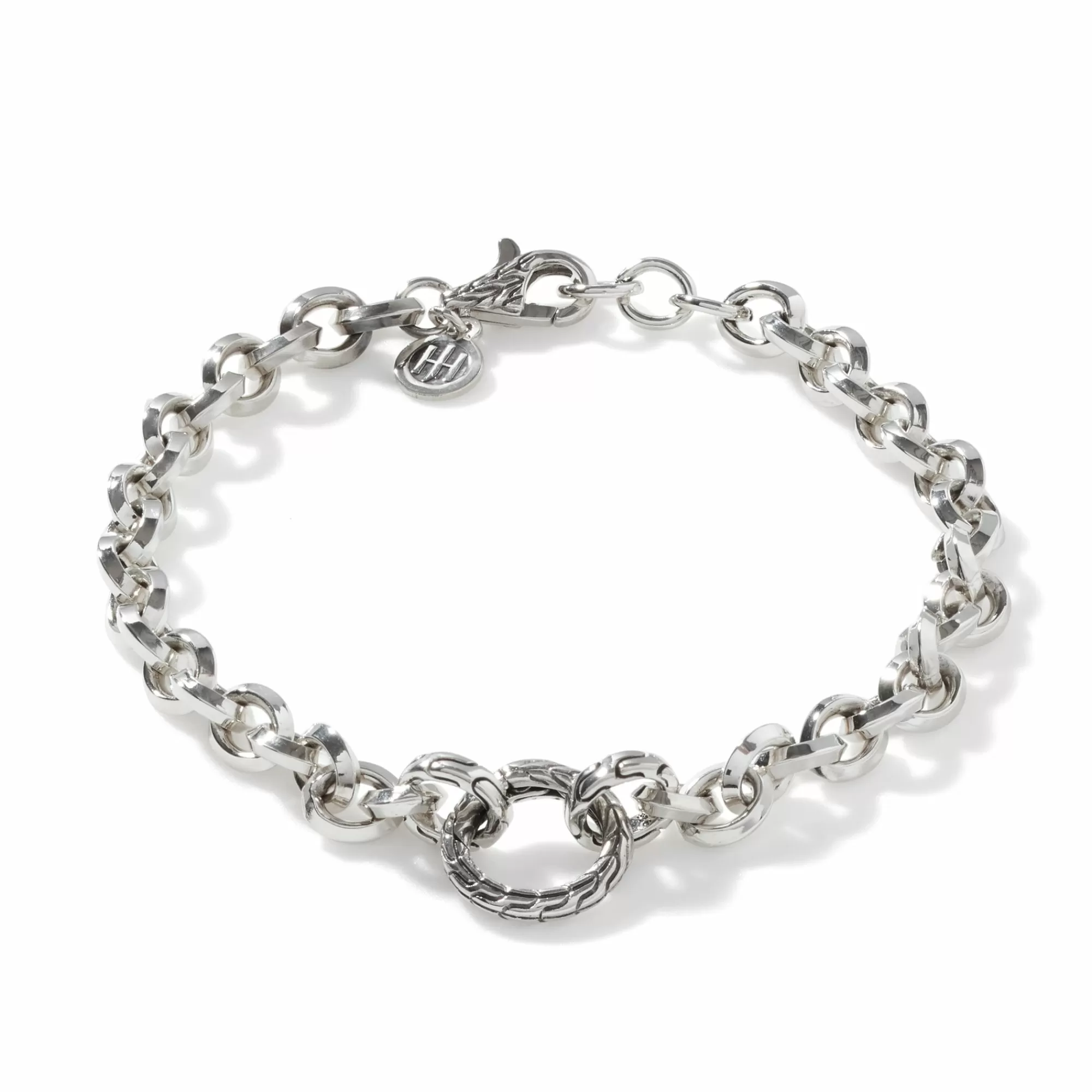 Chains^John Hardy Knife Edge Keyring Bracelet, Sterling Silver