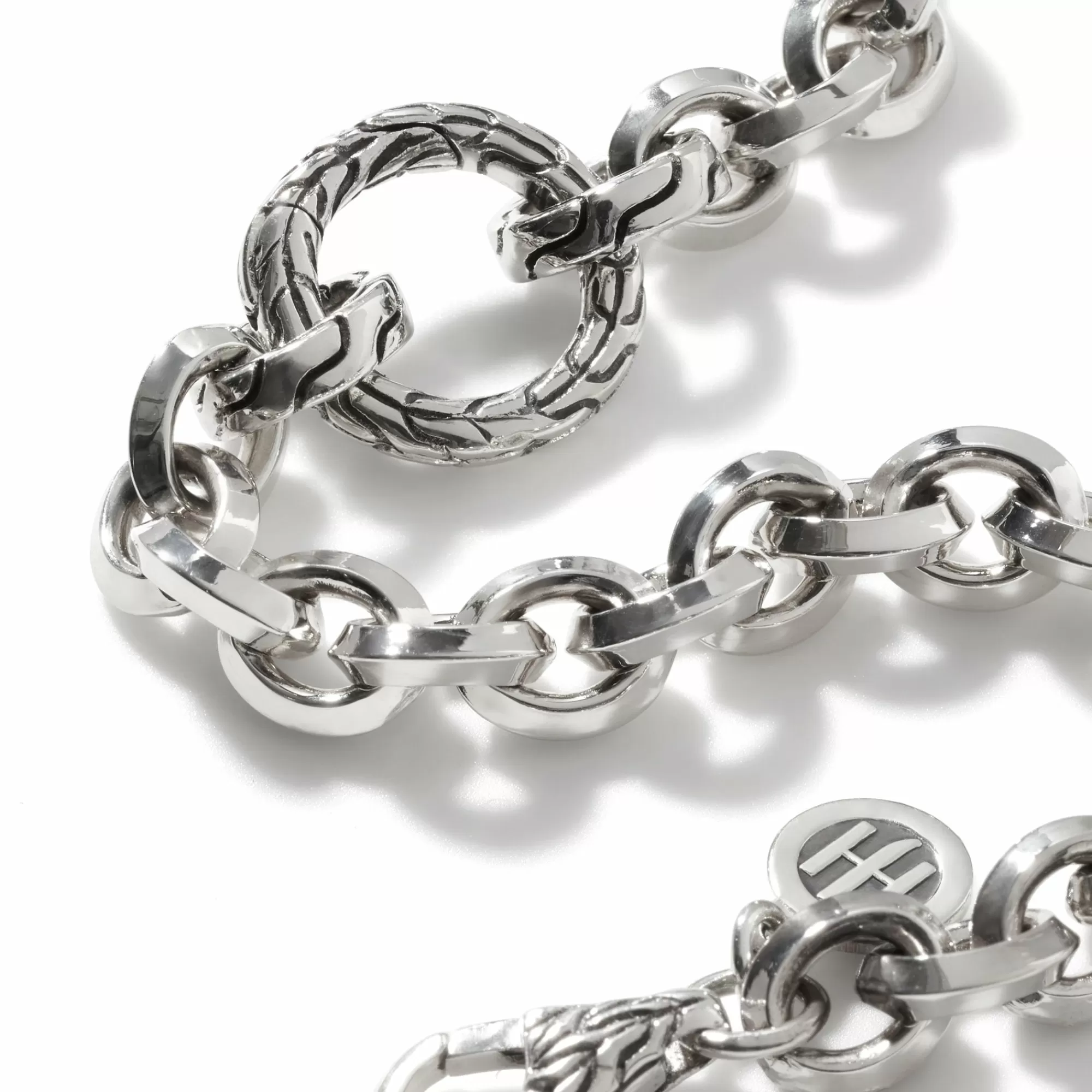 Chains^John Hardy Knife Edge Keyring Bracelet, Sterling Silver