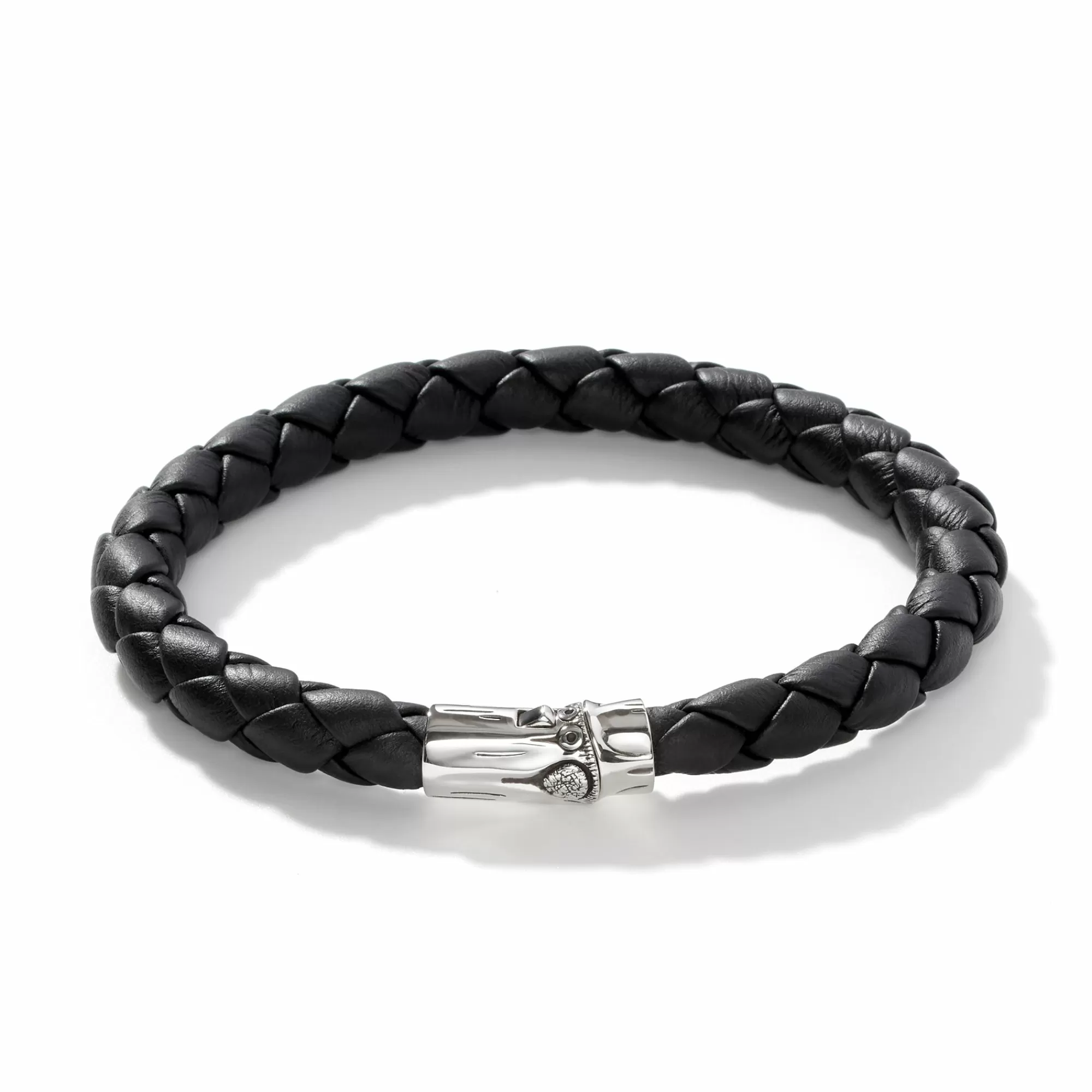 Leather, Cord & Rubber^John Hardy Leather Bamboo Station Bracelet, Silver