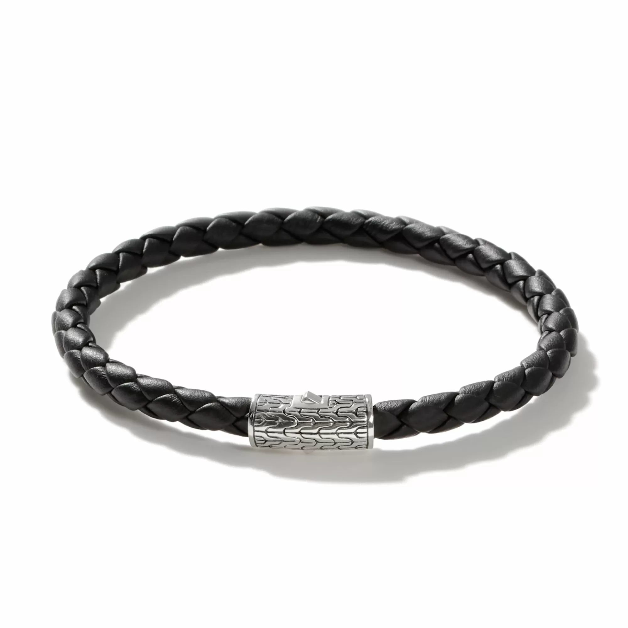 Leather, Cord & Rubber^John Hardy Leather Bracelet, Sterling Silver