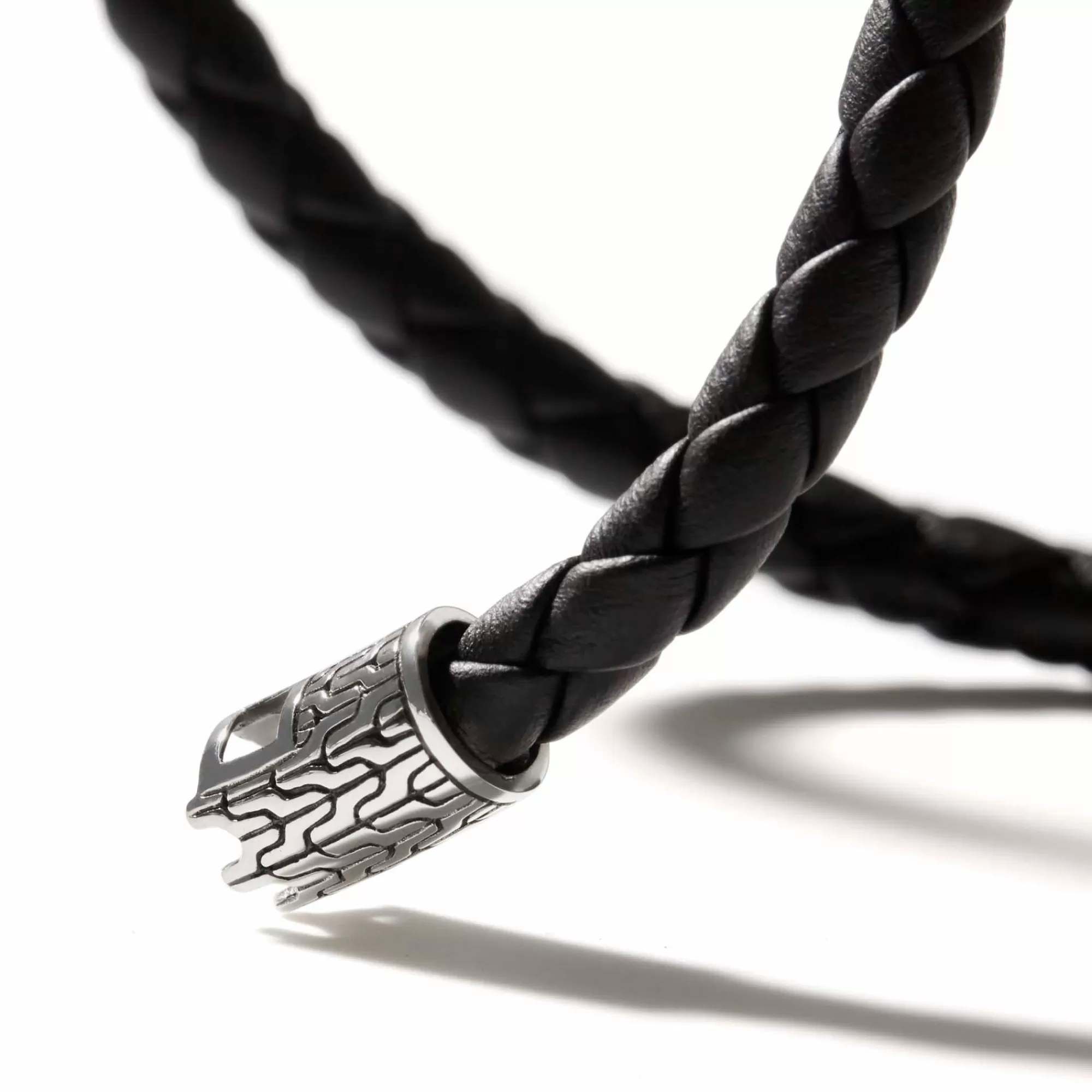 Leather, Cord & Rubber^John Hardy Leather Bracelet, Sterling Silver