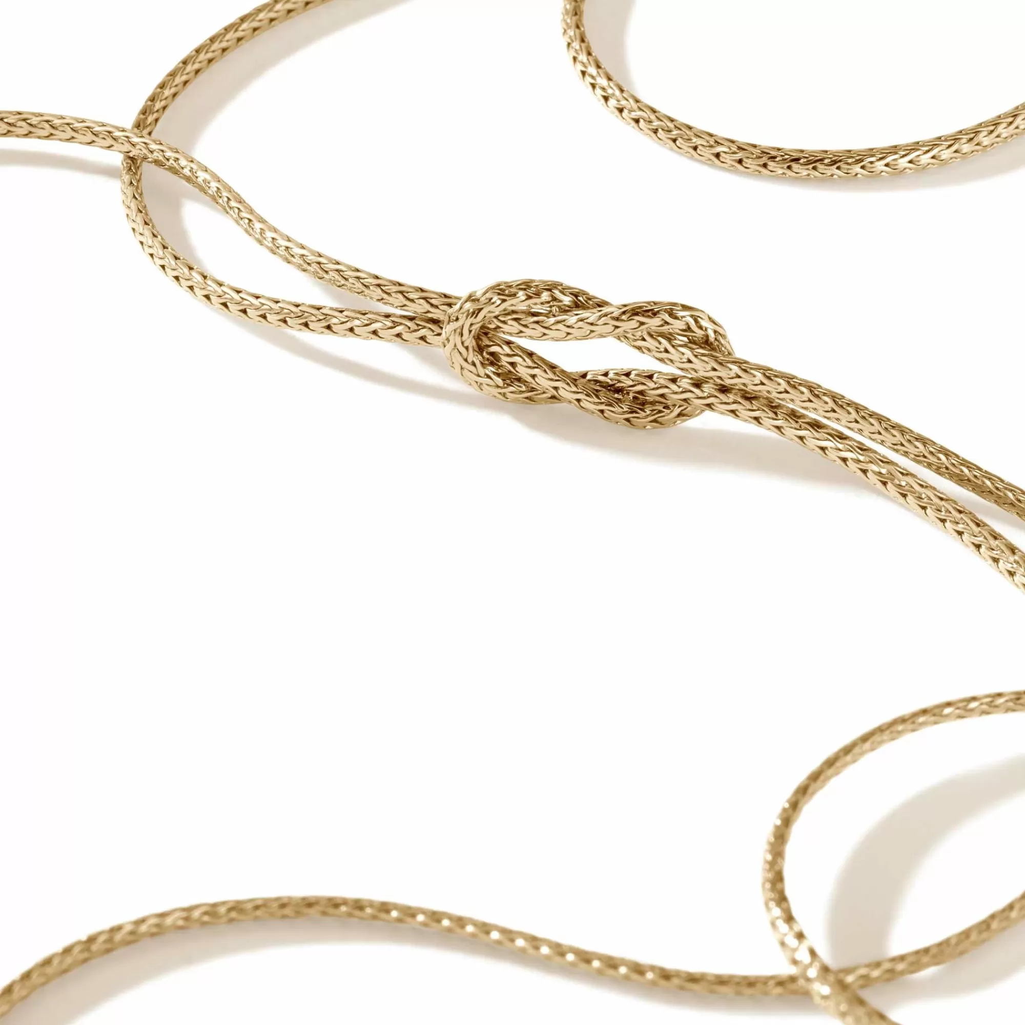 Layering^John Hardy Love Knot Convertable Necklace, Gold, 1.8Mm