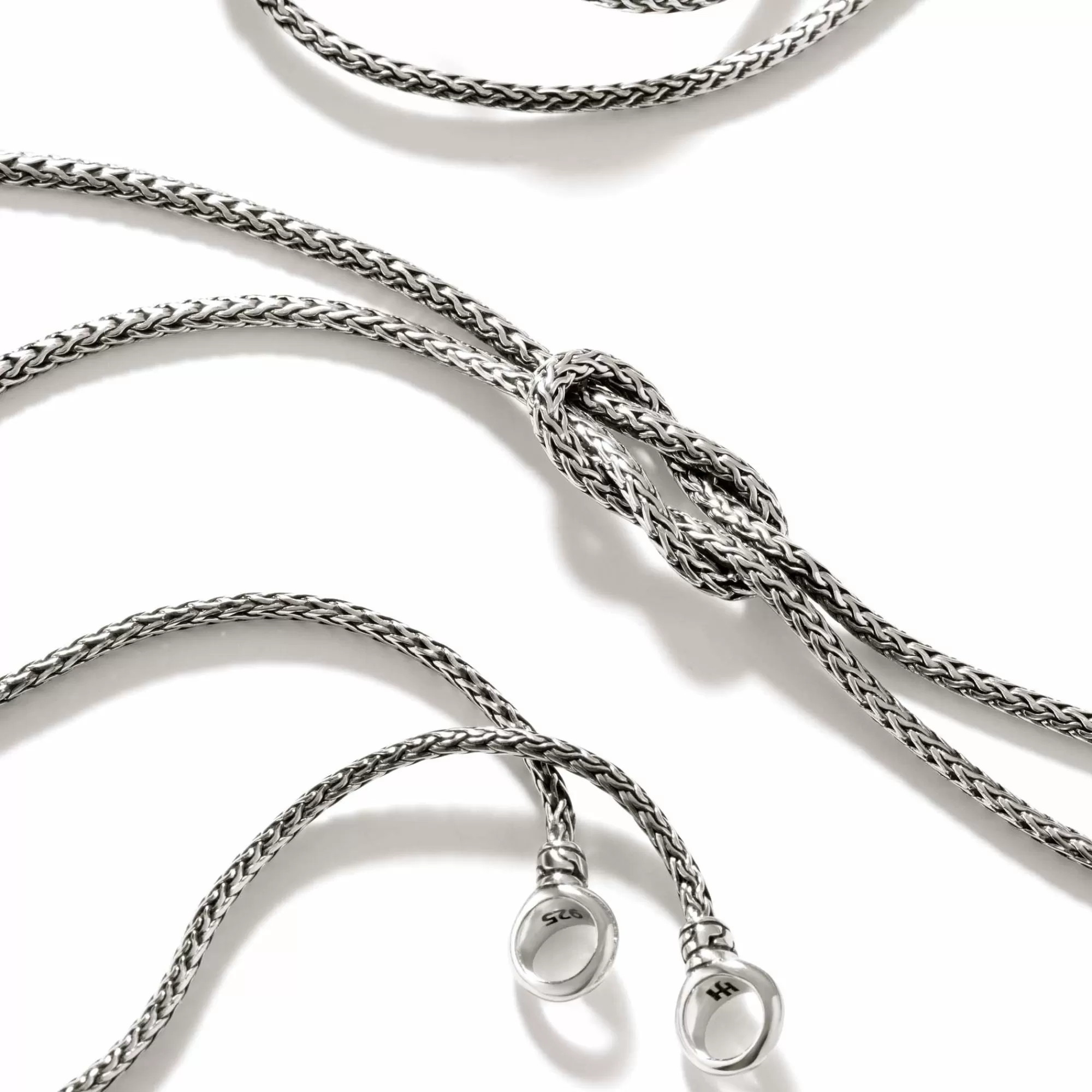 Layering^John Hardy Love Knot Convertable Necklace, Silver, 1.8Mm