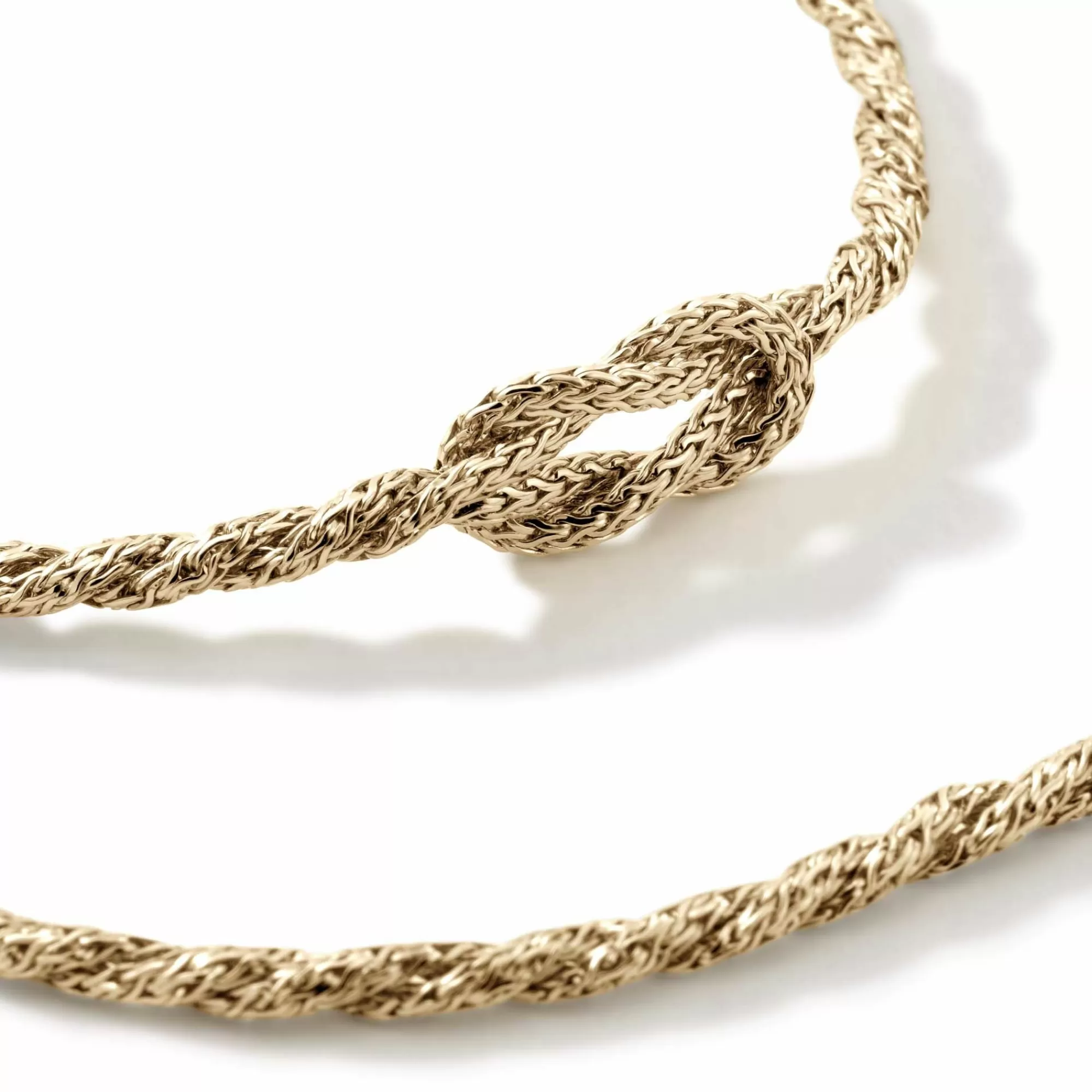 Layering^John Hardy Love Knot Necklace, Gold, 1.8Mm