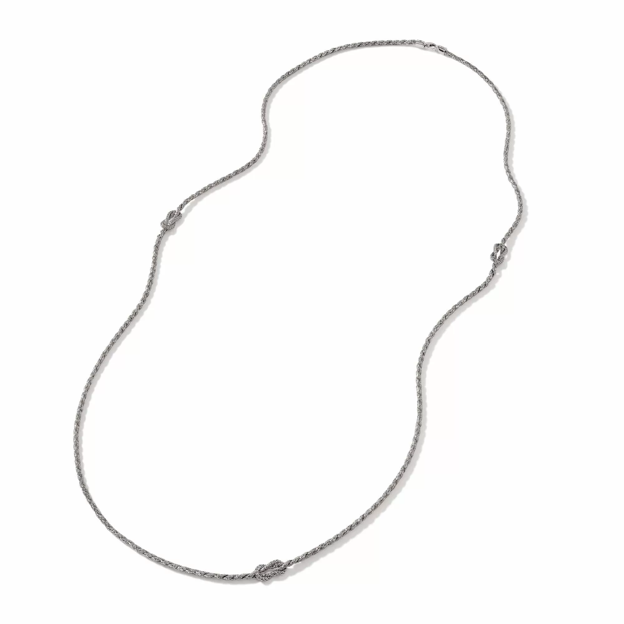 Layering^John Hardy Love Knot Necklace, Sterling Silver, 2.5Mm