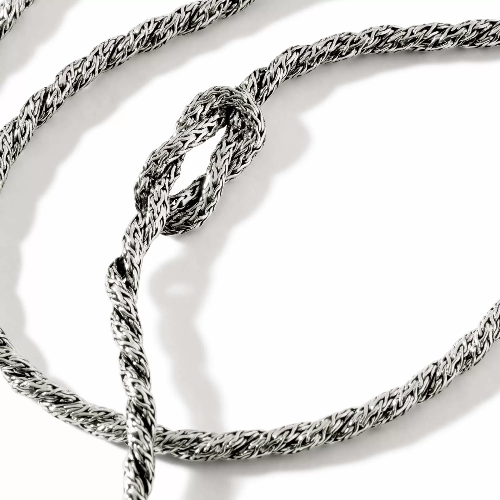 Layering^John Hardy Love Knot Necklace, Sterling Silver, 2.5Mm