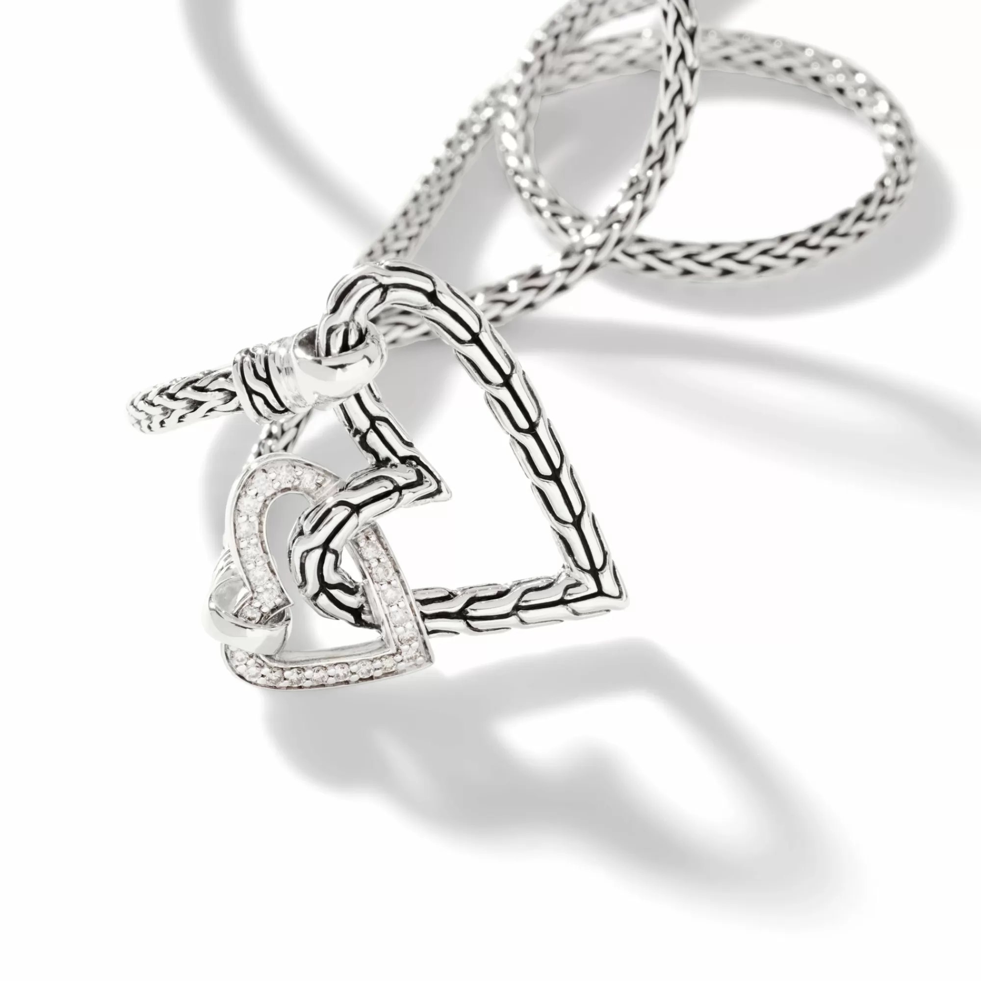 Pendants^John Hardy Manah Pendant Necklace, Silver, Diamonds