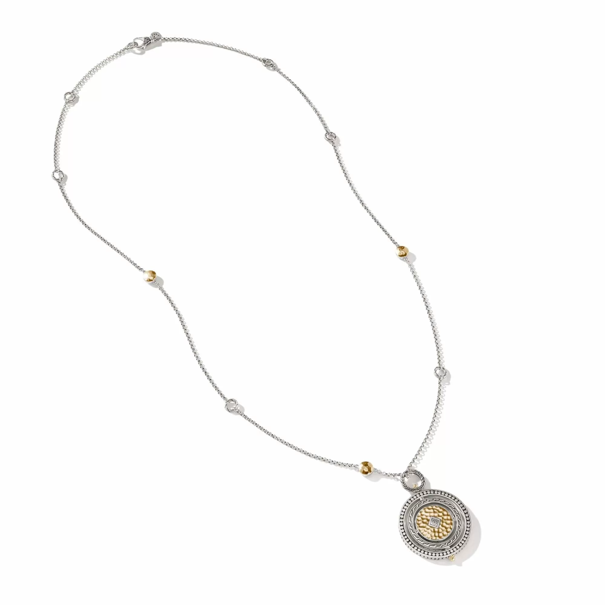 Pendants^John Hardy Moon Door Necklace, Gold, Silver, Pave