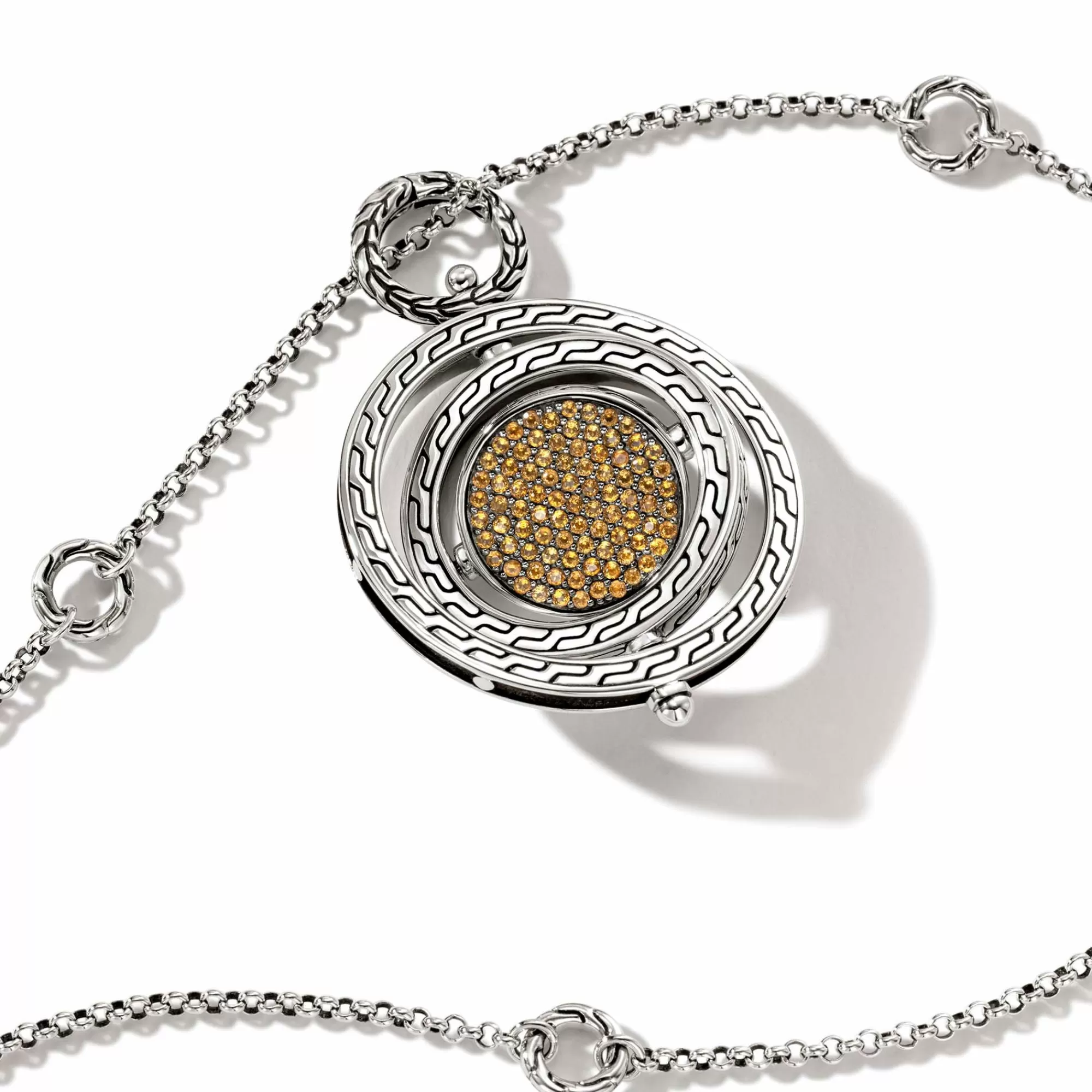 Pendants^John Hardy Moon Door Necklace, Sterling Silver, Pave