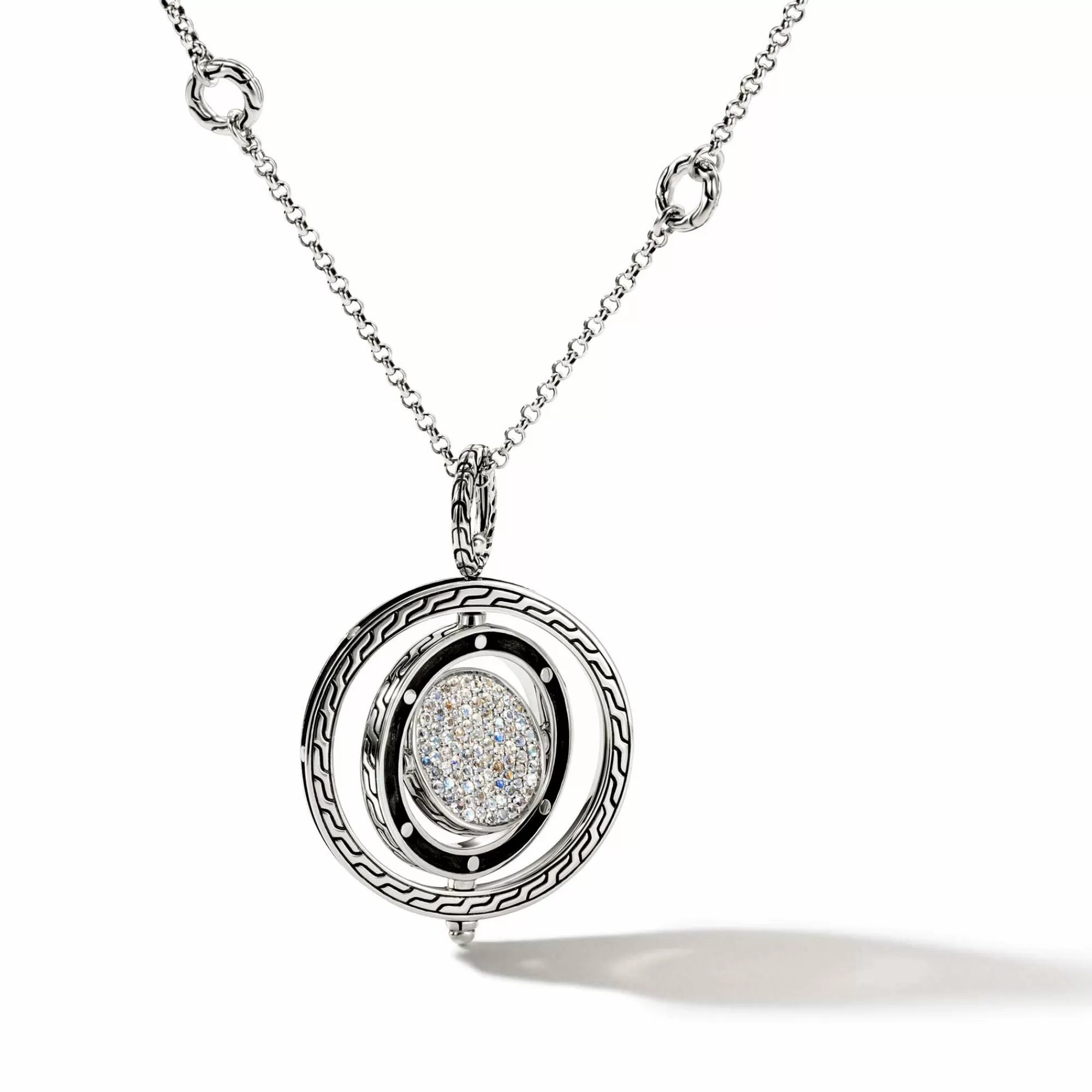 Pendants^John Hardy Moon Door Necklace, Sterling Silver, Pave