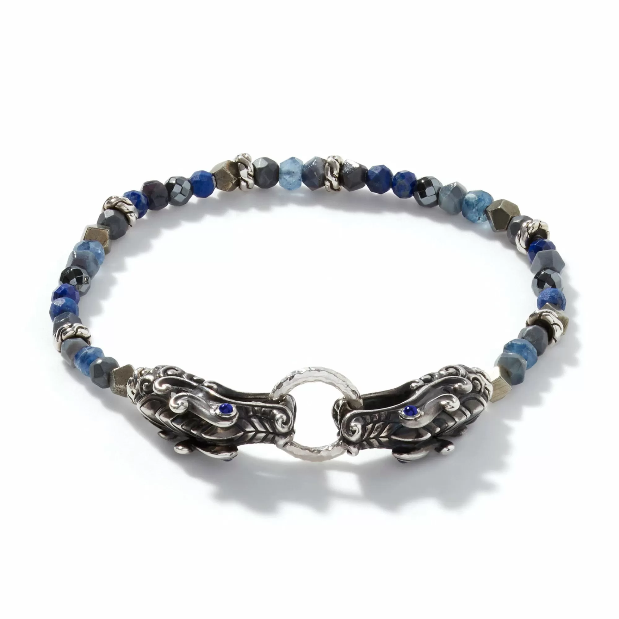 Beads^John Hardy Naga Beaded Bracelet, Silver, Gemstones