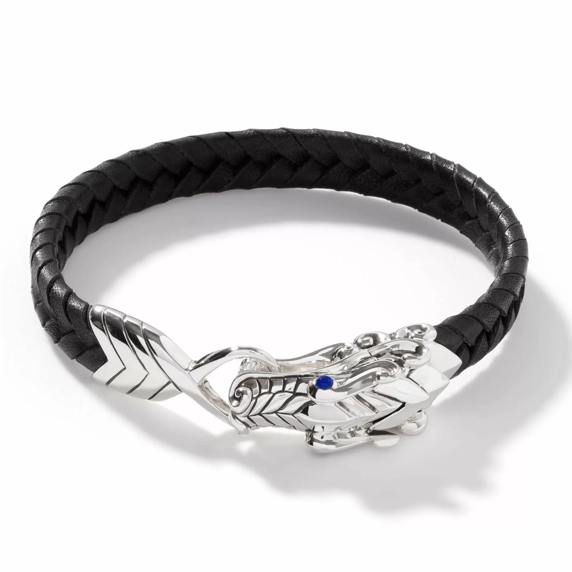 Leather, Cord & Rubber^John Hardy Naga Bracelet In Leather, Sterling Silver