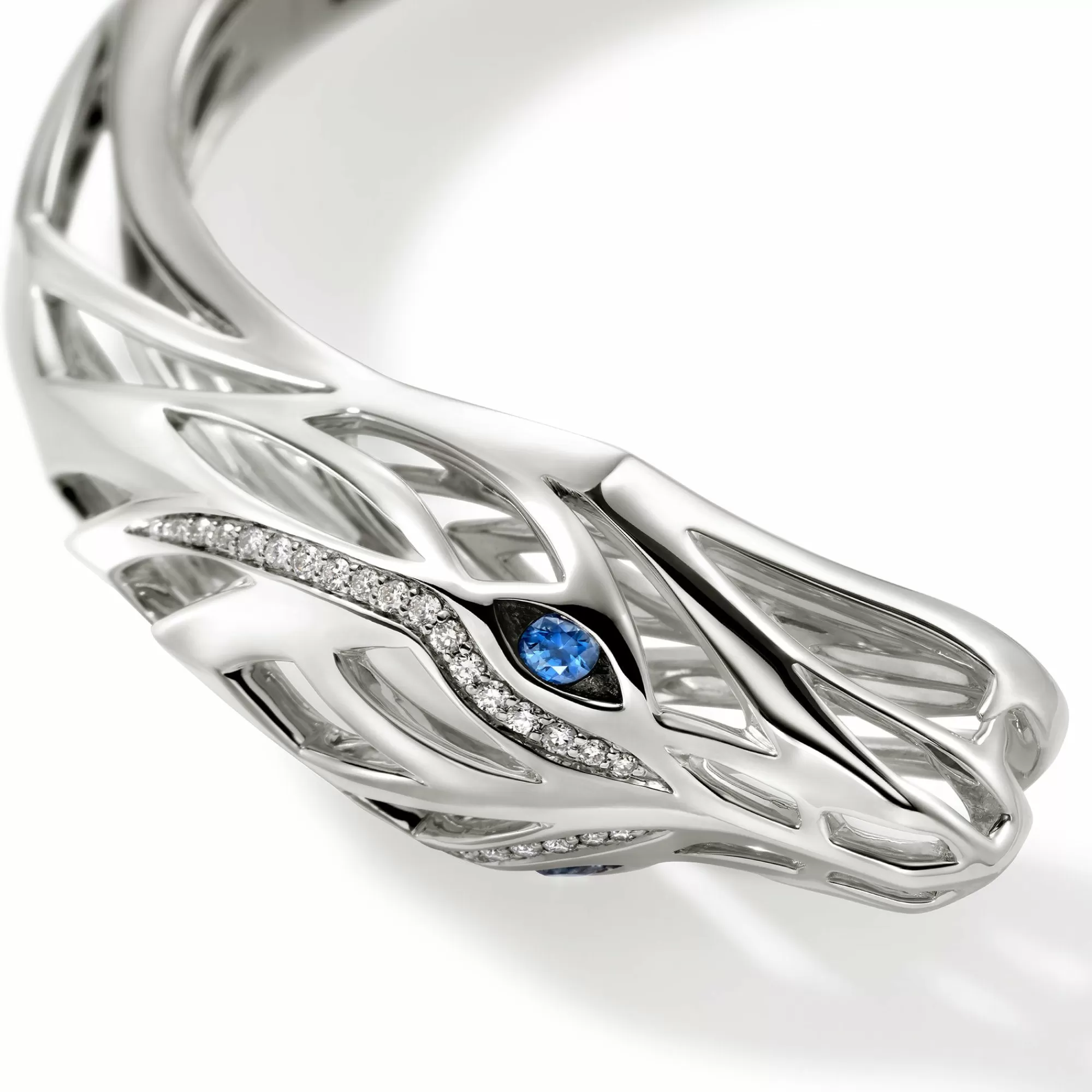 Bangles & Cuffs^John Hardy Naga Kick Cuff, Sterling Silver, Diamonds