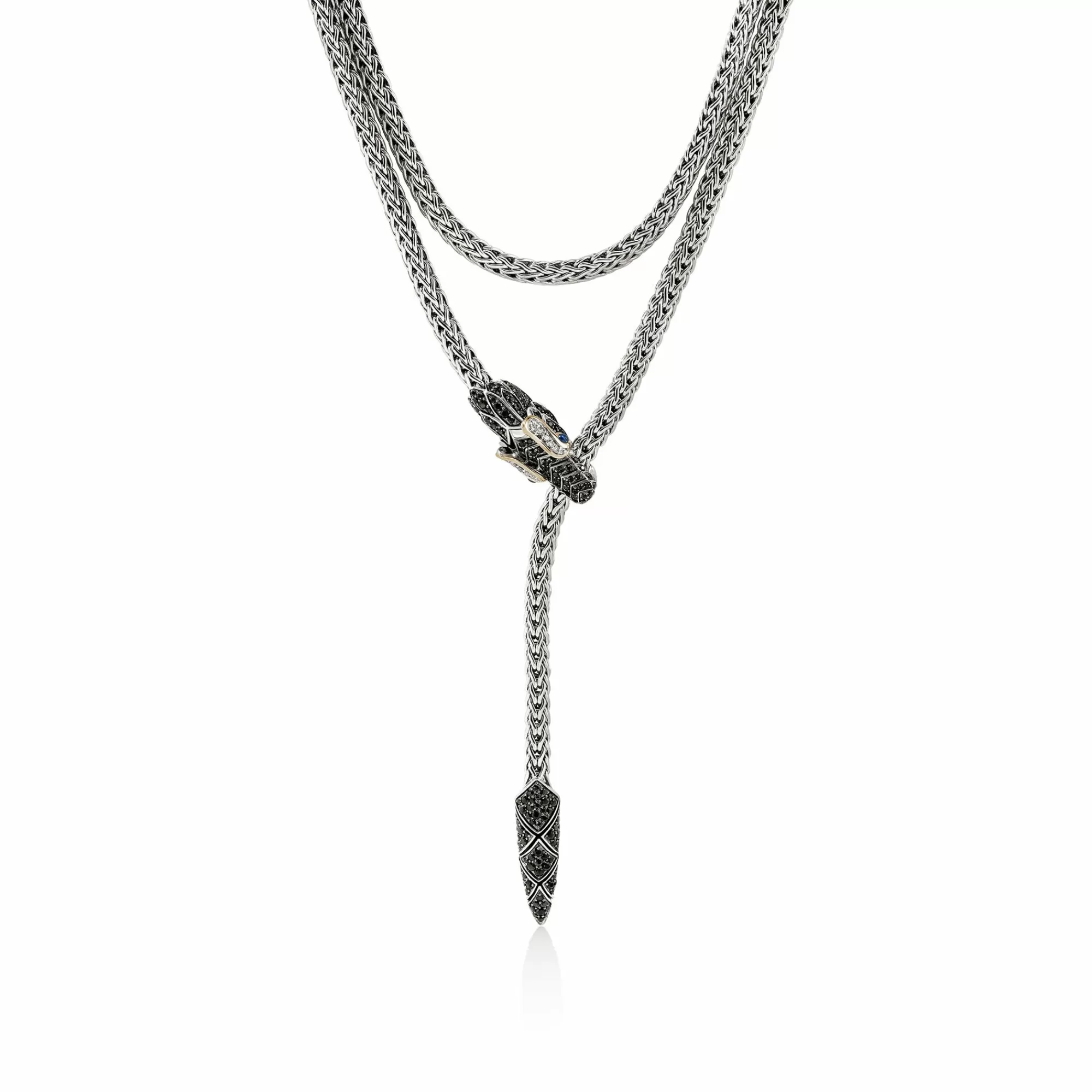 Statement^John Hardy Naga Lariat, Gold, Silver, Diamonds