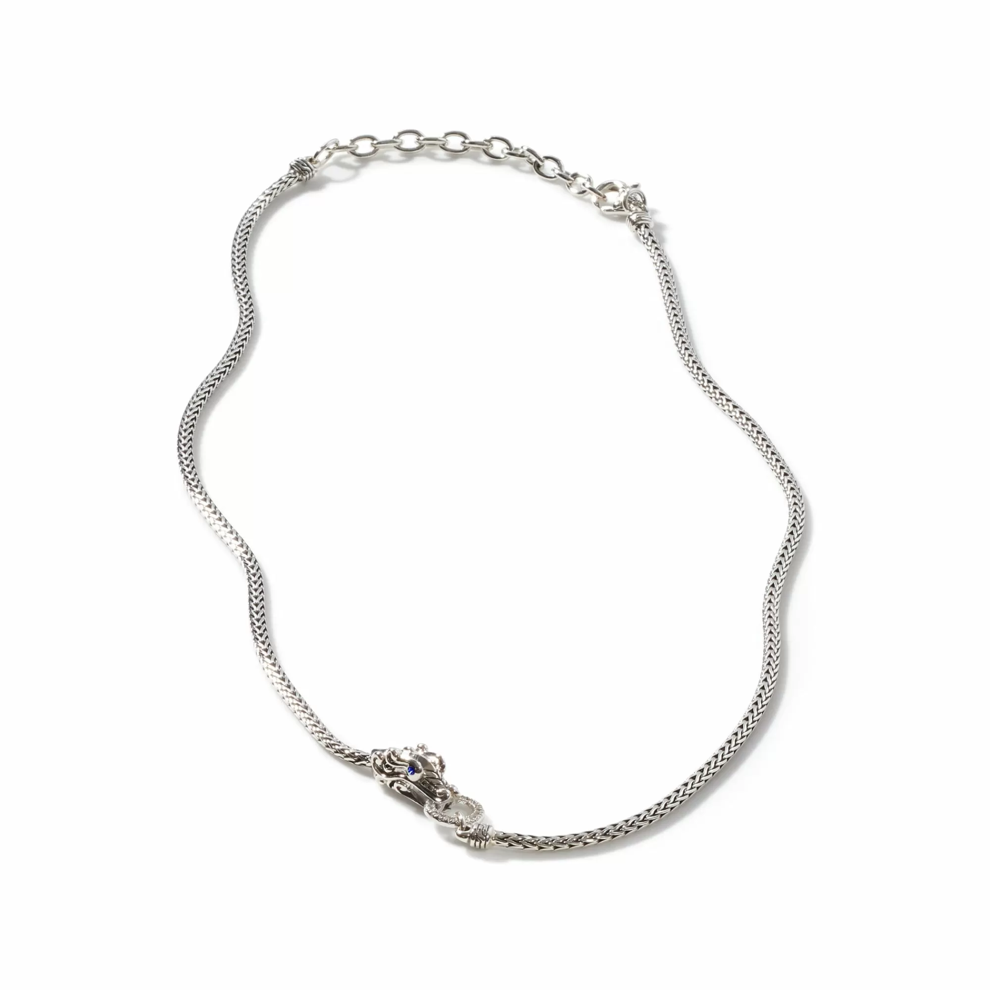 Layering^John Hardy Naga Necklace, Silver, Diamonds, 2.5Mm