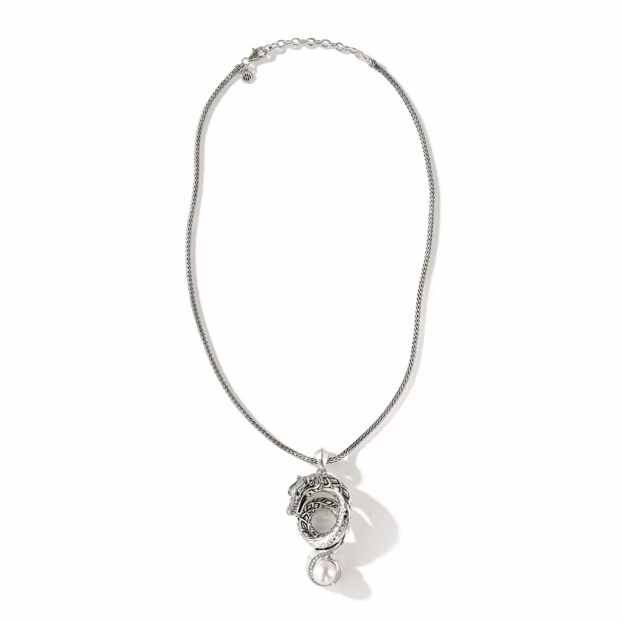 Pendants^John Hardy Naga Necklace, Silver, Diamonds, Pearl