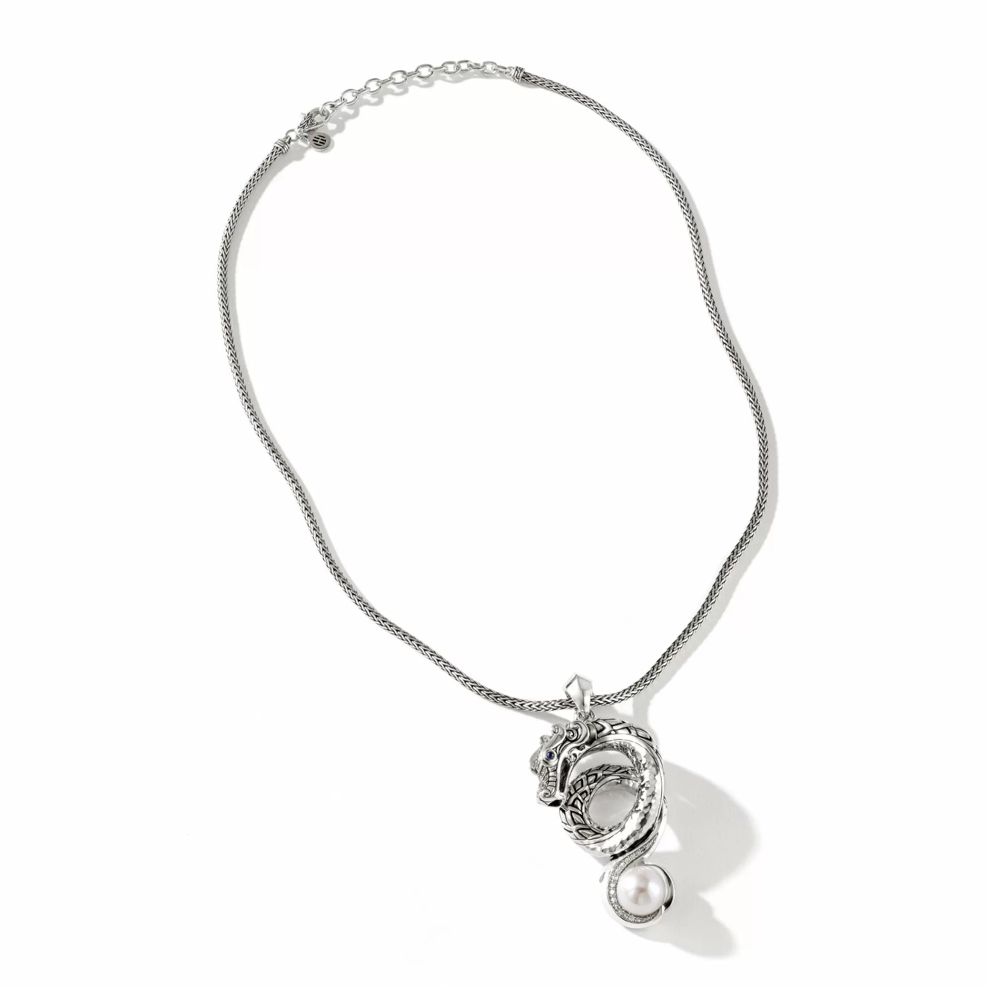 Pendants^John Hardy Naga Necklace, Silver, Diamonds, Pearl