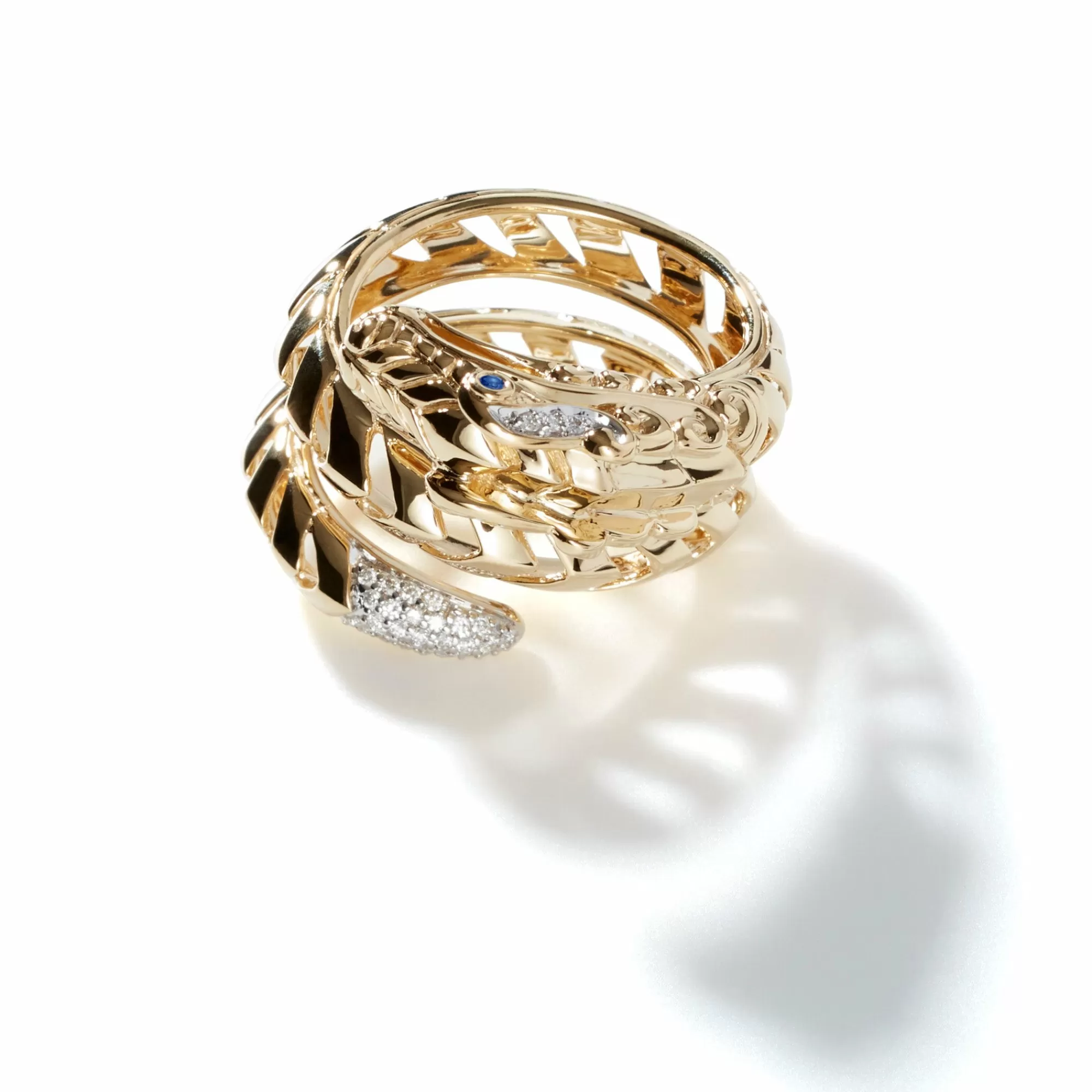 Statement^John Hardy Naga Ring, Gold, Diamonds