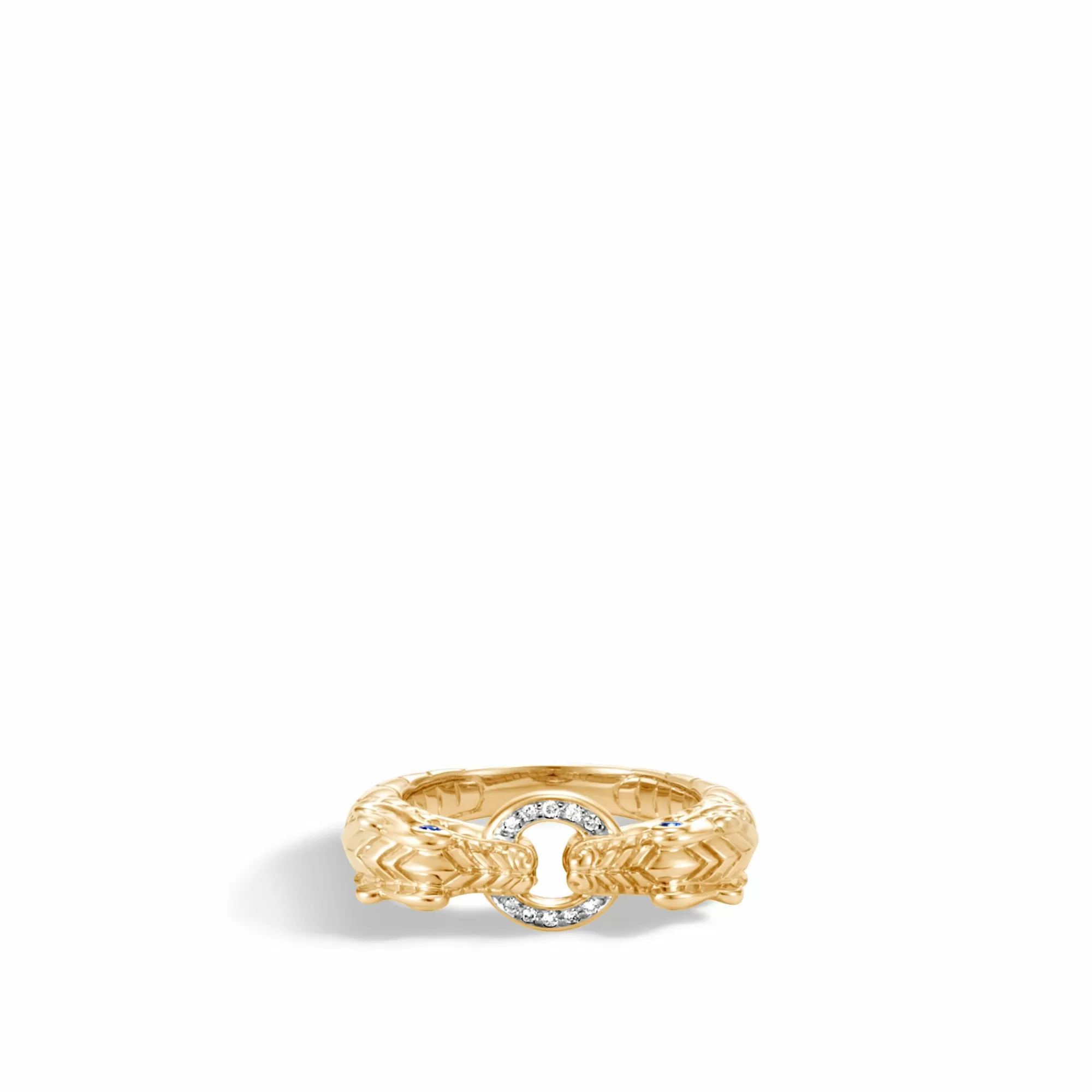 Bands^John Hardy Naga Ring, Gold, Diamonds