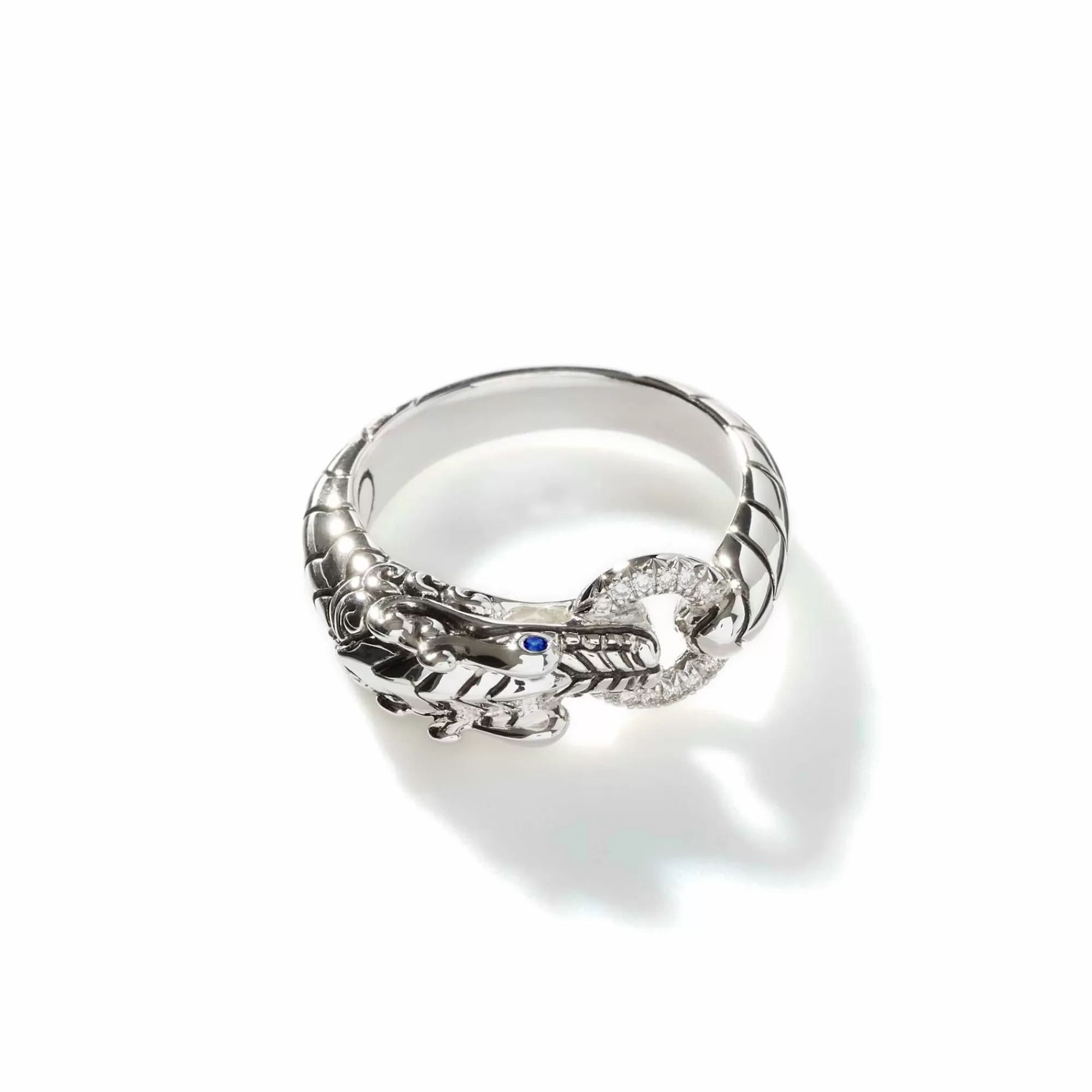 Bands^John Hardy Naga Ring, Sterling Silver, Diamonds