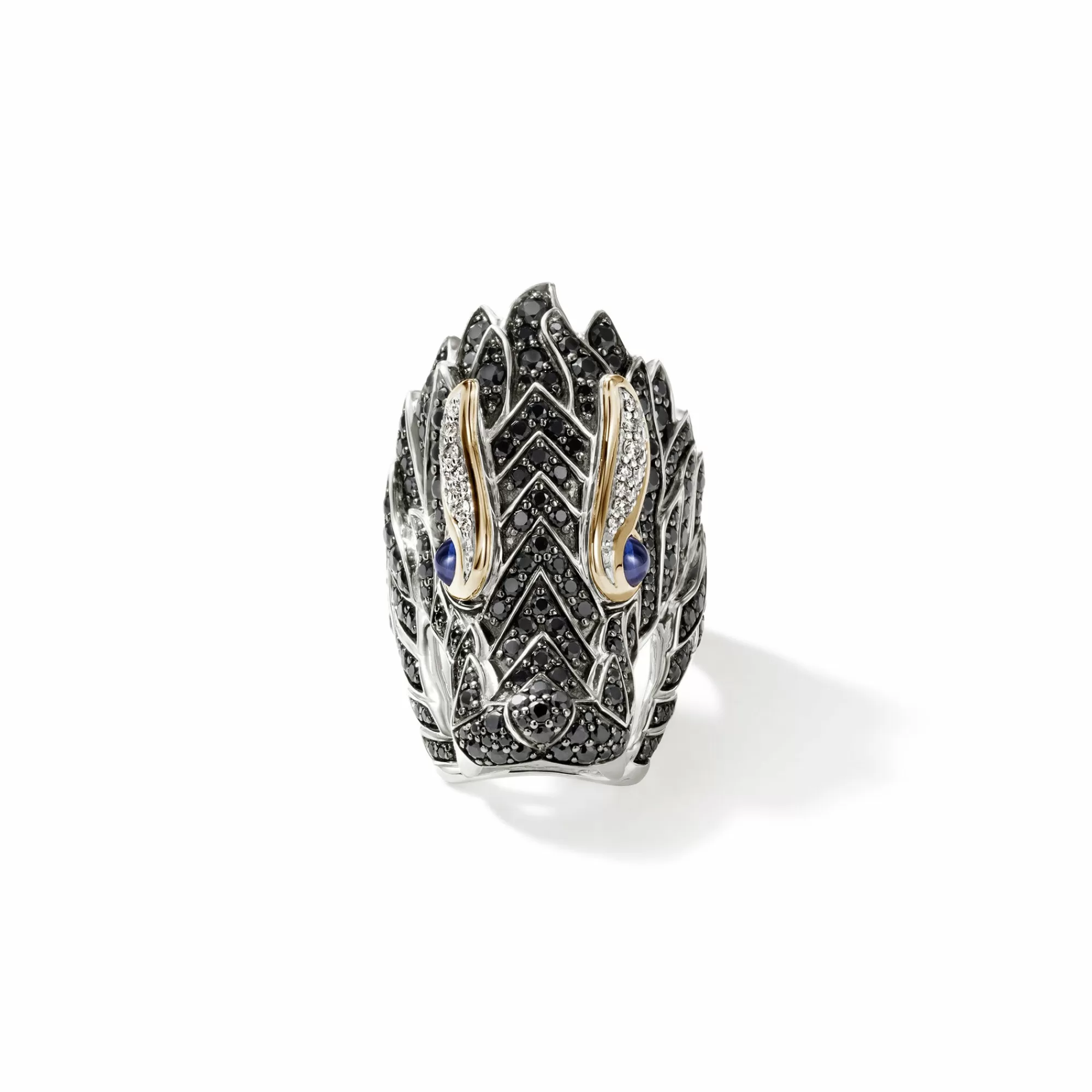 Statement^John Hardy Naga Saddle Ring, Gold, Silver, Diamonds