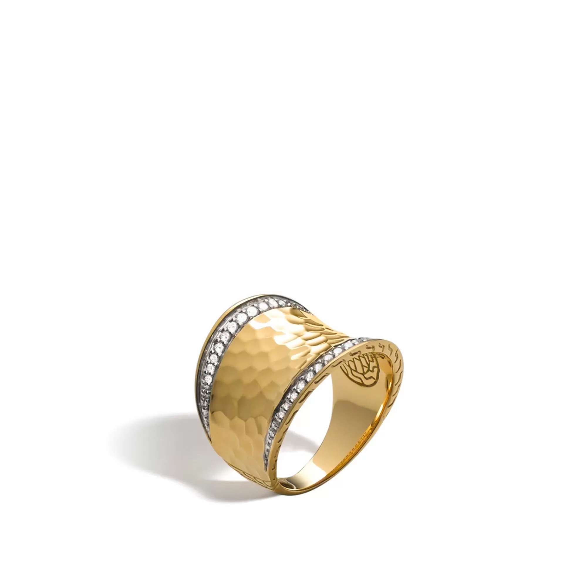 Statement^John Hardy Palu Saddle Ring, Gold, Diamonds