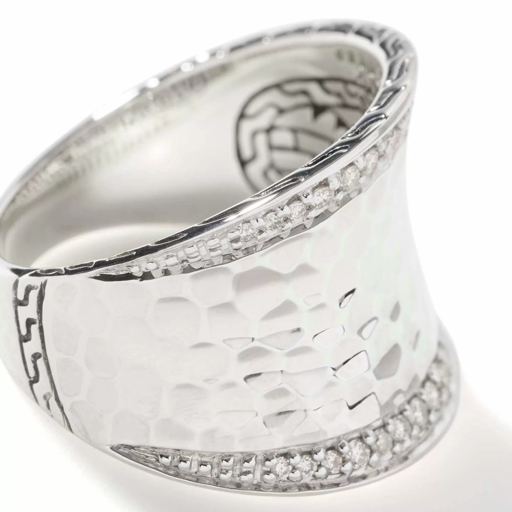 Statement^John Hardy Palu Saddle Ring, Sterling Silver, Diamonds