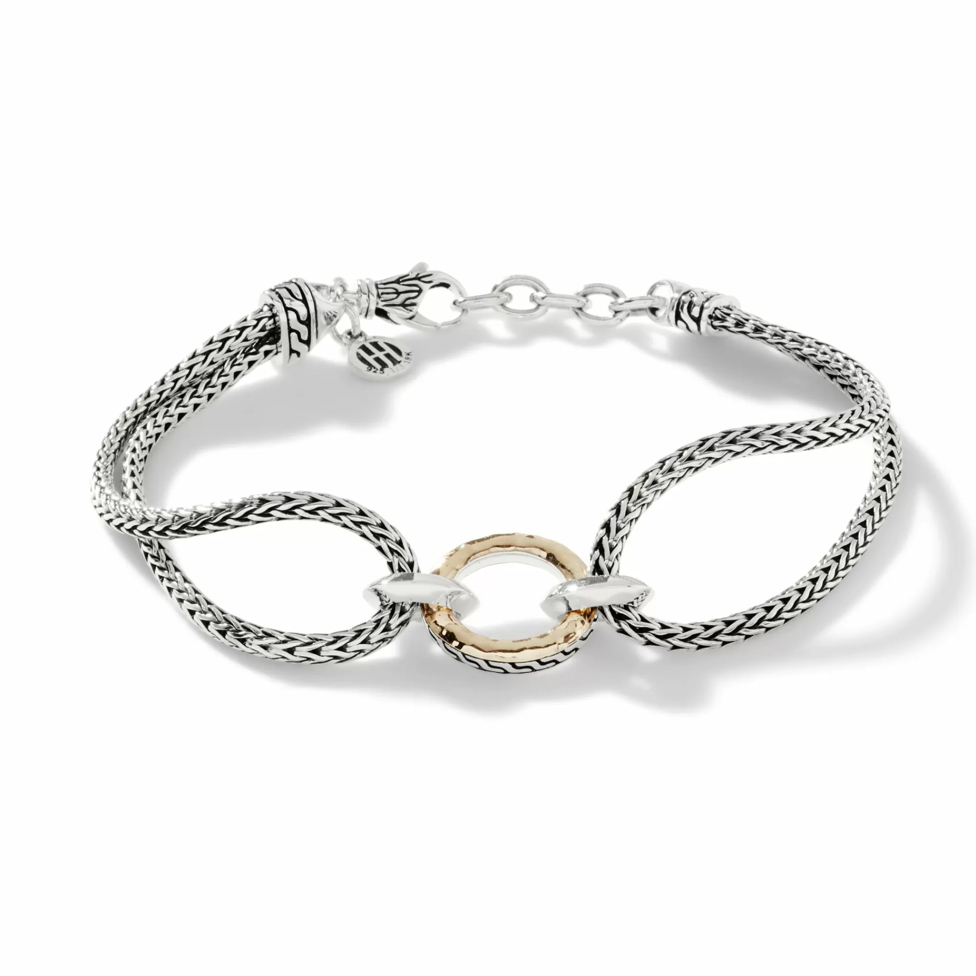 Chains^John Hardy Palu Station Bracelet, Sterling Silver, Gold