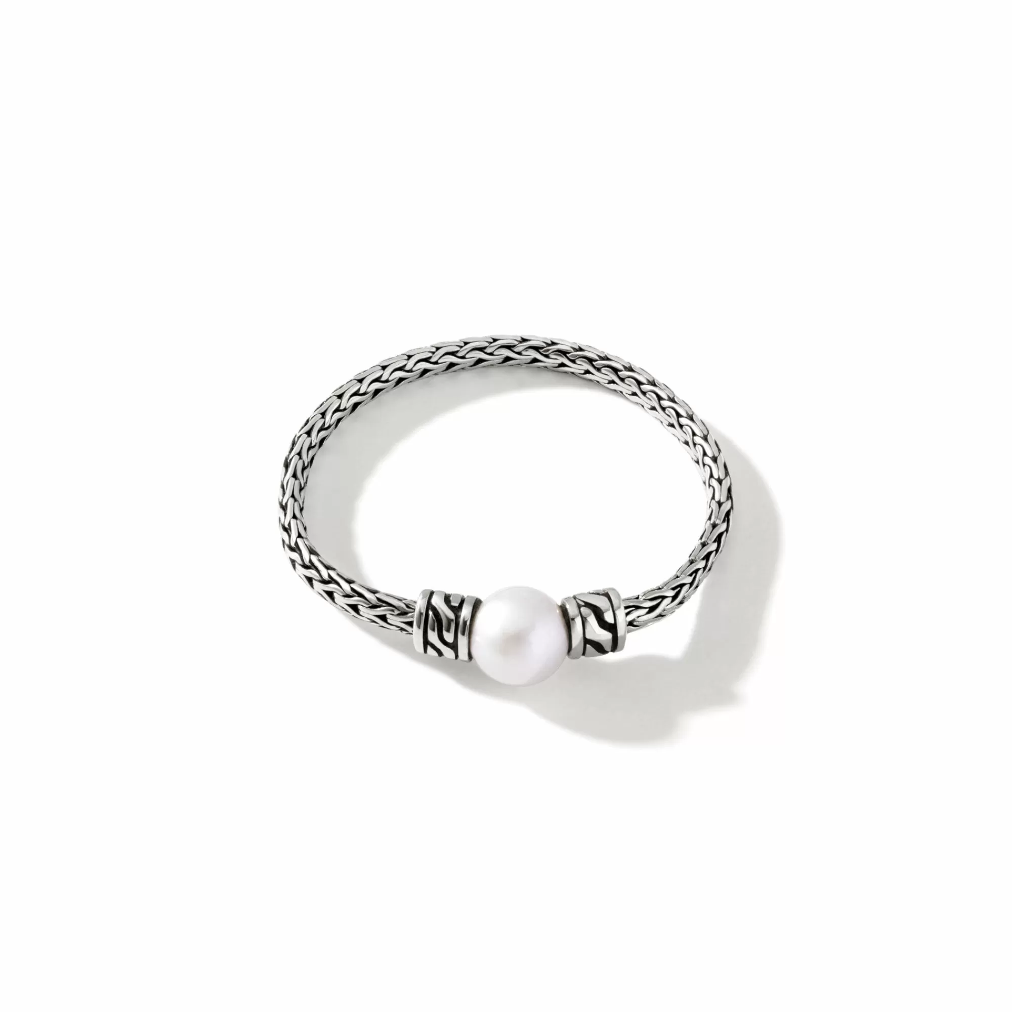 Soft^John Hardy Pearl Chain Band Ring, Sterling Silver