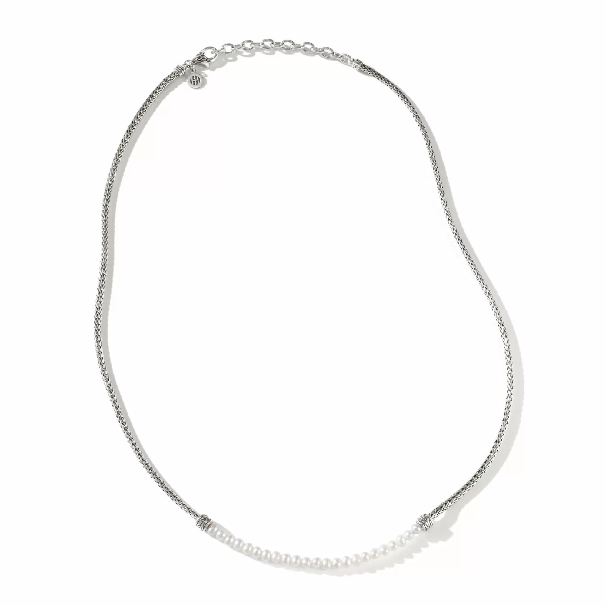 Layering^John Hardy Pearl Chain Necklace, Sterling Silver, Slim