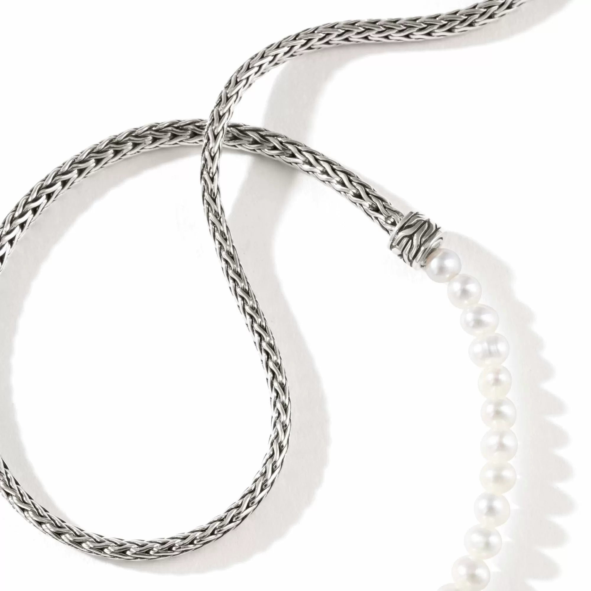 Layering^John Hardy Pearl Chain Necklace, Sterling Silver, Slim